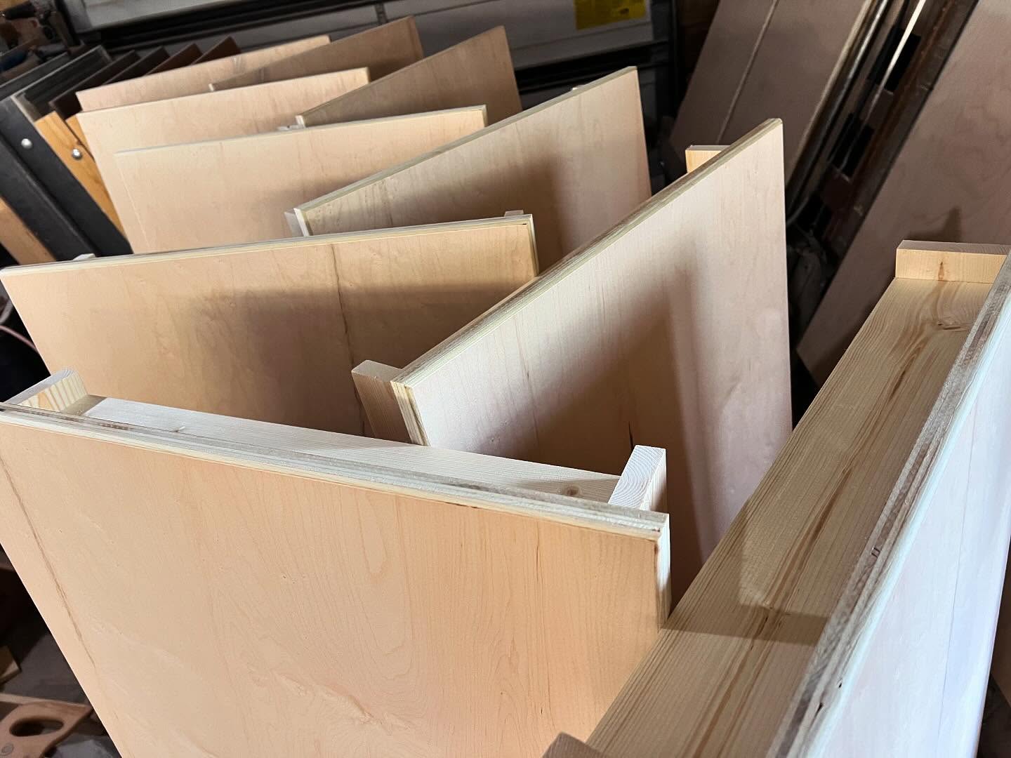 Just another day in the board making business! 12 sets built and ready for designs!