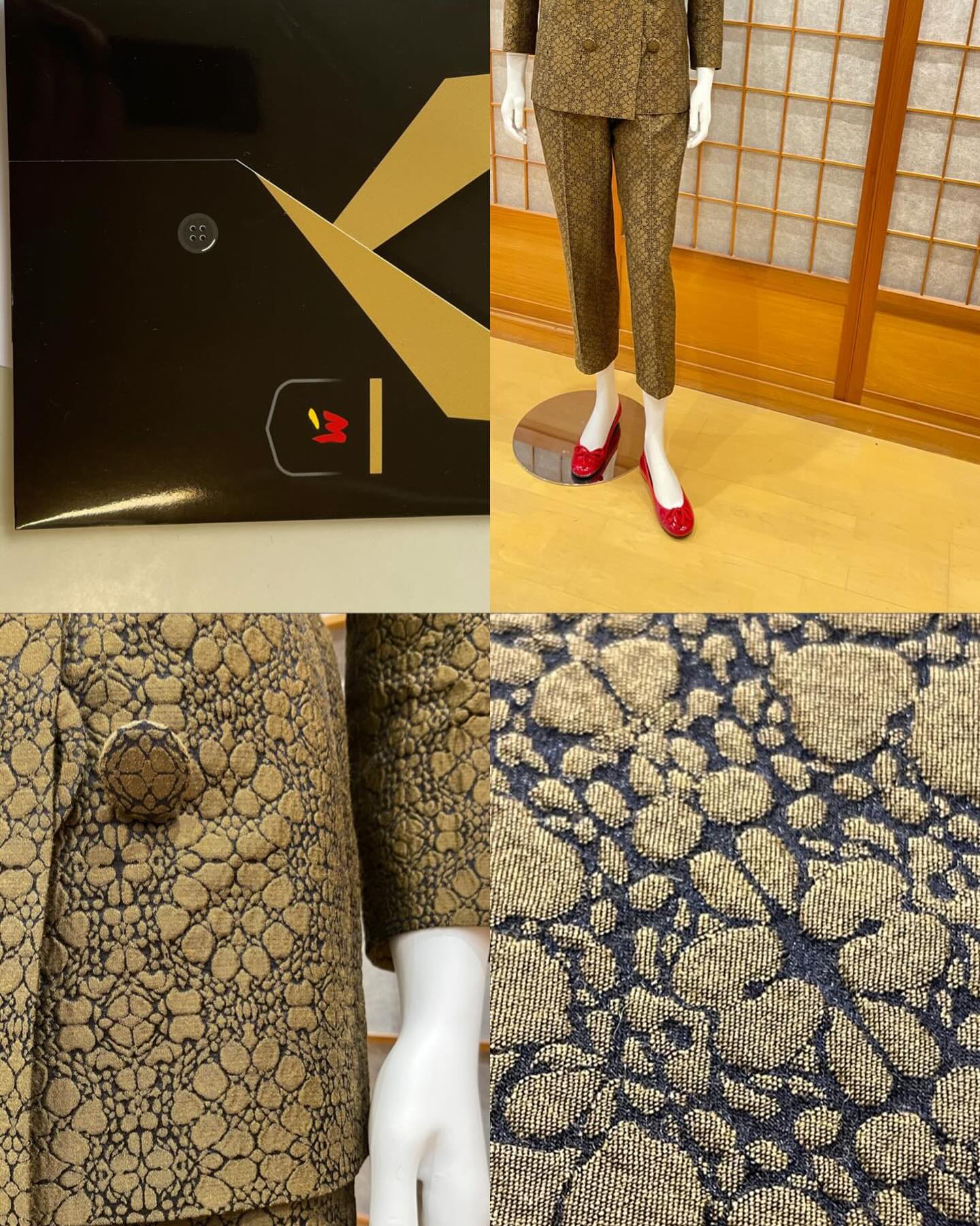 It was pure coincidence that my brocade 2-piece suit matched the menu at Mosimann’s