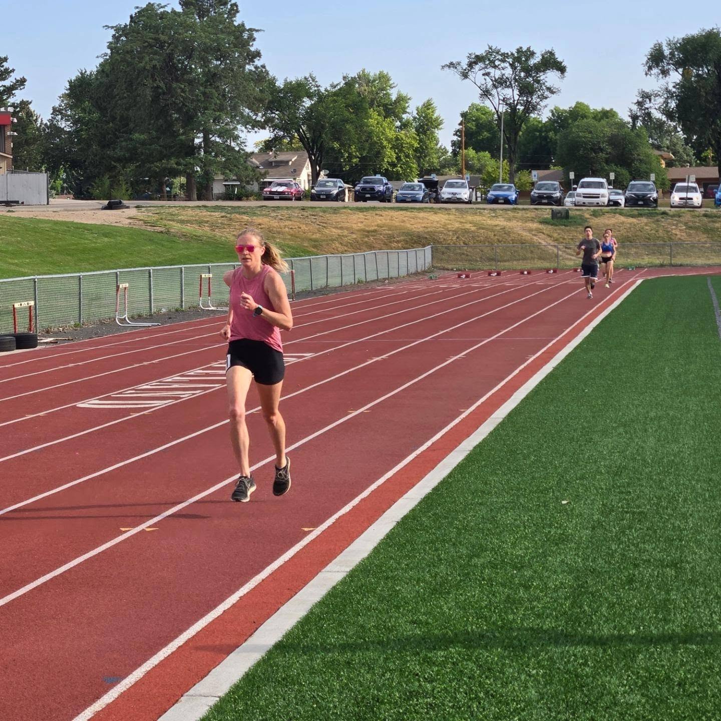 Another track race today, and I improved my mile time by about 11 seconds and 800 meter time by maybe 5 seconds. The second photo is the time clock right before I finished the mile.
All this track running had me curious what my times were from high school (I didn't run the mile or 800 at CU because coach Wetmore pegged me as a 3k to 10k runner from the start). Of course, I didn't write any times down or keep track. I did scour the internet and found a time from the year 2000 for the 1600 (slightly less than an exact mile) of 5:24. See photo 3.
So I'd love to keep working on improving my time and maybe even get close to my 1600 meter time from this race in high school, but maybe next summer. Now it's time to focus on my 10k time and then transition to marathon training.
The very last photo is of my finishing "kick" in the 800. I was hurting a bit at this point 😆😬
#trackrunning #trackrace #motherrunner #mastersrunner #runningafter40