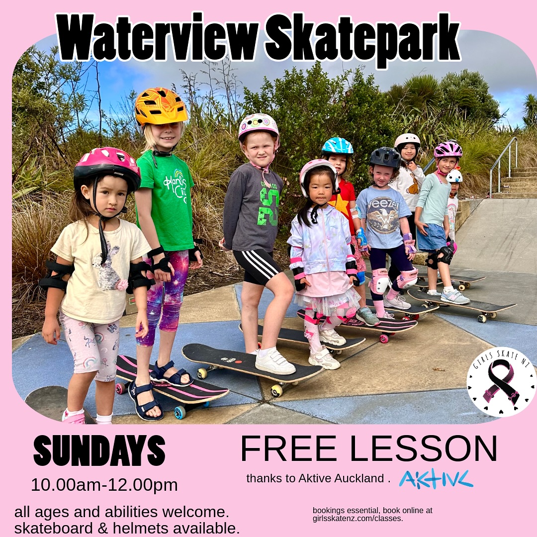 TERM 3 🛹💌🥳
This term we’ll be running multiple lessons throughout Auckland!
Lessons are open to all ages and abilities with free board, helmet and safety gear available to use! ☺️🙏
Thanks to @aktive_akl we will be running free lessons on every Sunday in term 3! Waterview from 10am-12pm, and Barry Curtis from 2-3.30pm 🥳
Thanks to @eastskateclub & various local boards, we will be running one off lessons at Lloyd Elsmore, Panmure, David Lange, Te Pai, Woodall Park and Nixon Community centre on Saturday afternoons from 1-3pm💕
We’ll also be running our usual Saturday lesson at Birkenhead from 10am-12pm, and Orewa on Tuesdays for our home school & our general lesson too!
Valonia will return term 4!
Please book online to secure your spot! girlsskatenz.com/classes 💻
For more info visit our website! girlsskatenz.com
