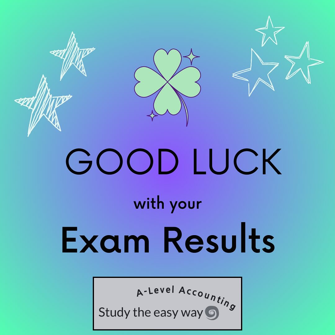 Wishing lots of luck to everyone receiving A-Level results today, and GCSE results next week. We hope you’ve got the grades you wanted to move onto your planned destination but if you didn’t then please remember that there’s always a route forwards, even if it’s not the one you had expected. Life is full of twists and turns! Whatever you do next, we wish you well. If you’re just joining us with your GCSE results, then welcome! www.studytheeasyway.com #alevelaccounting #aqaaccounting #accountingstudent #alevels #alevels2025 #alevels2026 #alevelrevision