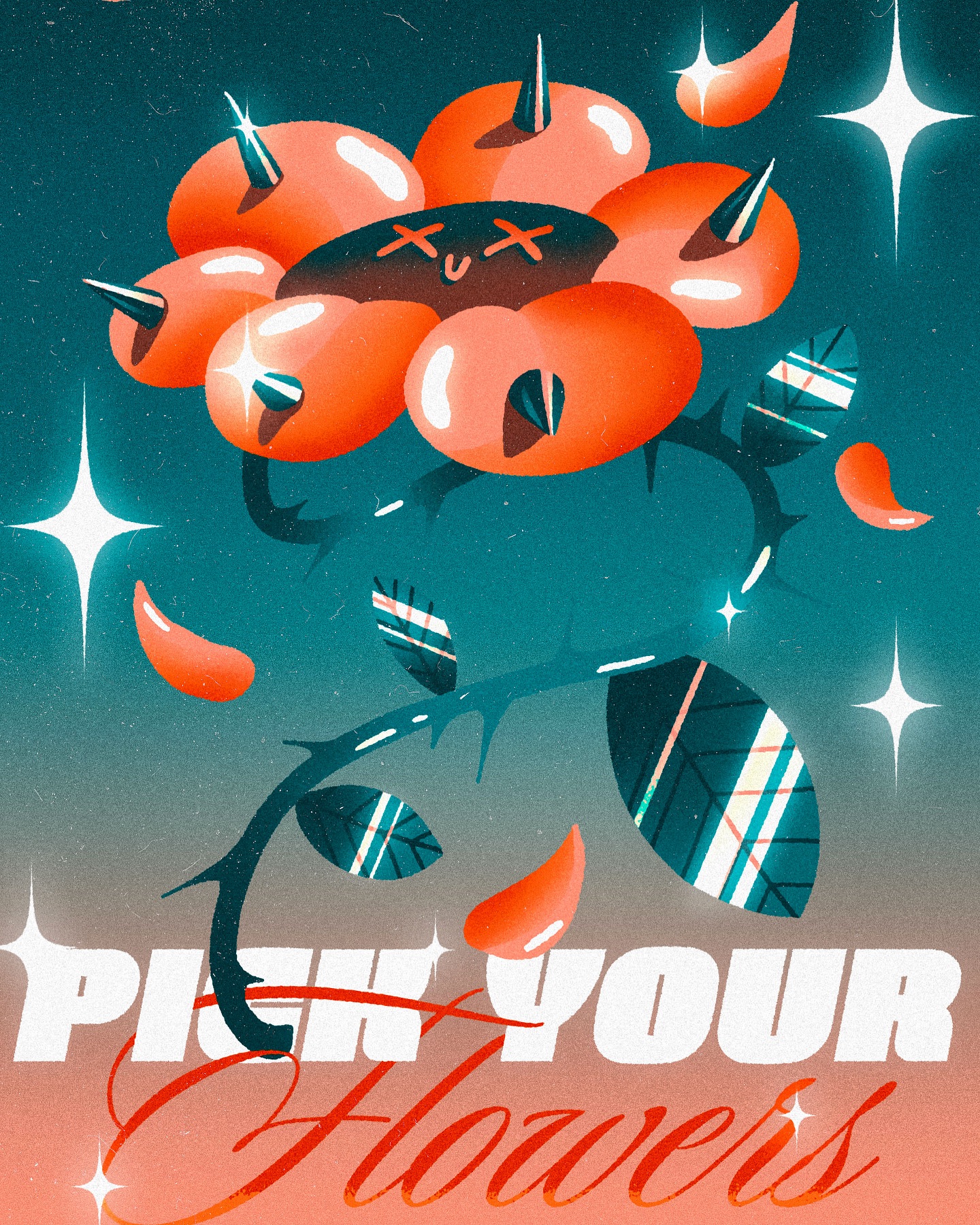 New video on YouTube designing something random with an even MORE random color palette! This was the final product :) give it a watch to see the fun process ✨🌸
Made with @procreate and @photoshop
#design #colorpalette #illustration #procreate #digitalart #freelance #content
