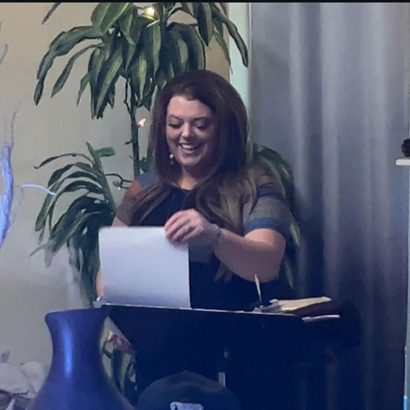 Enjoyed leading worship with my daughter @aliyah_d_jackson and then teaching last night at @cioverdigris #verdigrischurch #community @rachel_jackson_music