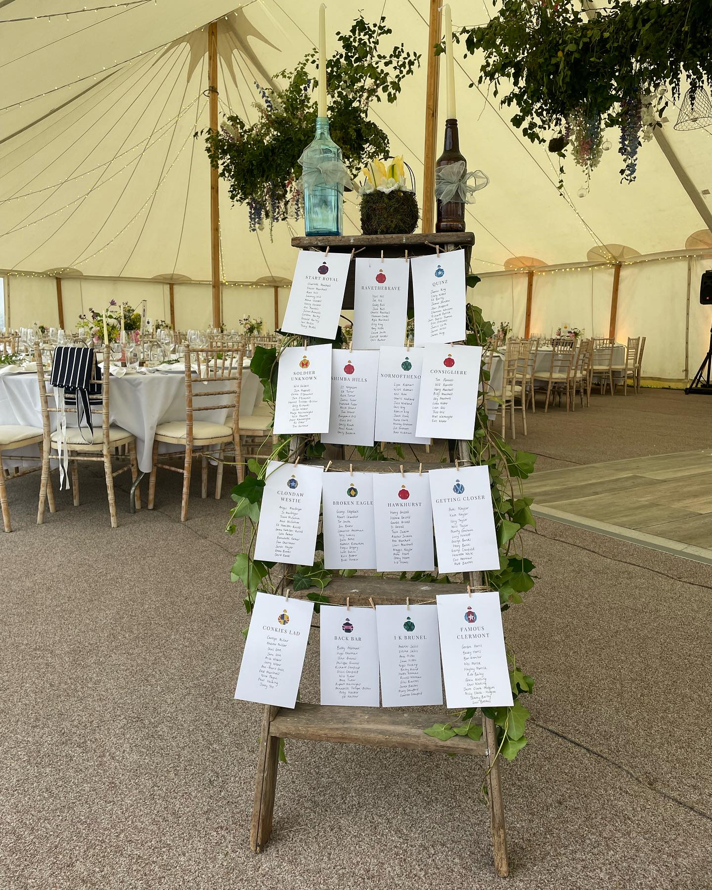 It was an incredible honour to paint the table names for the Hill’s wedding! Incorporating the colours and names of their beloved horses added such a personal touch. I’m so grateful to have been entrusted with this meaningful task for your beautiful day.💍
Congratulations again to @izziehill28 and @josephhill95 🤍
For anyone wishing to add a personal touch to your wedding or event please get in touch…invitations, table names, maps…you name it!