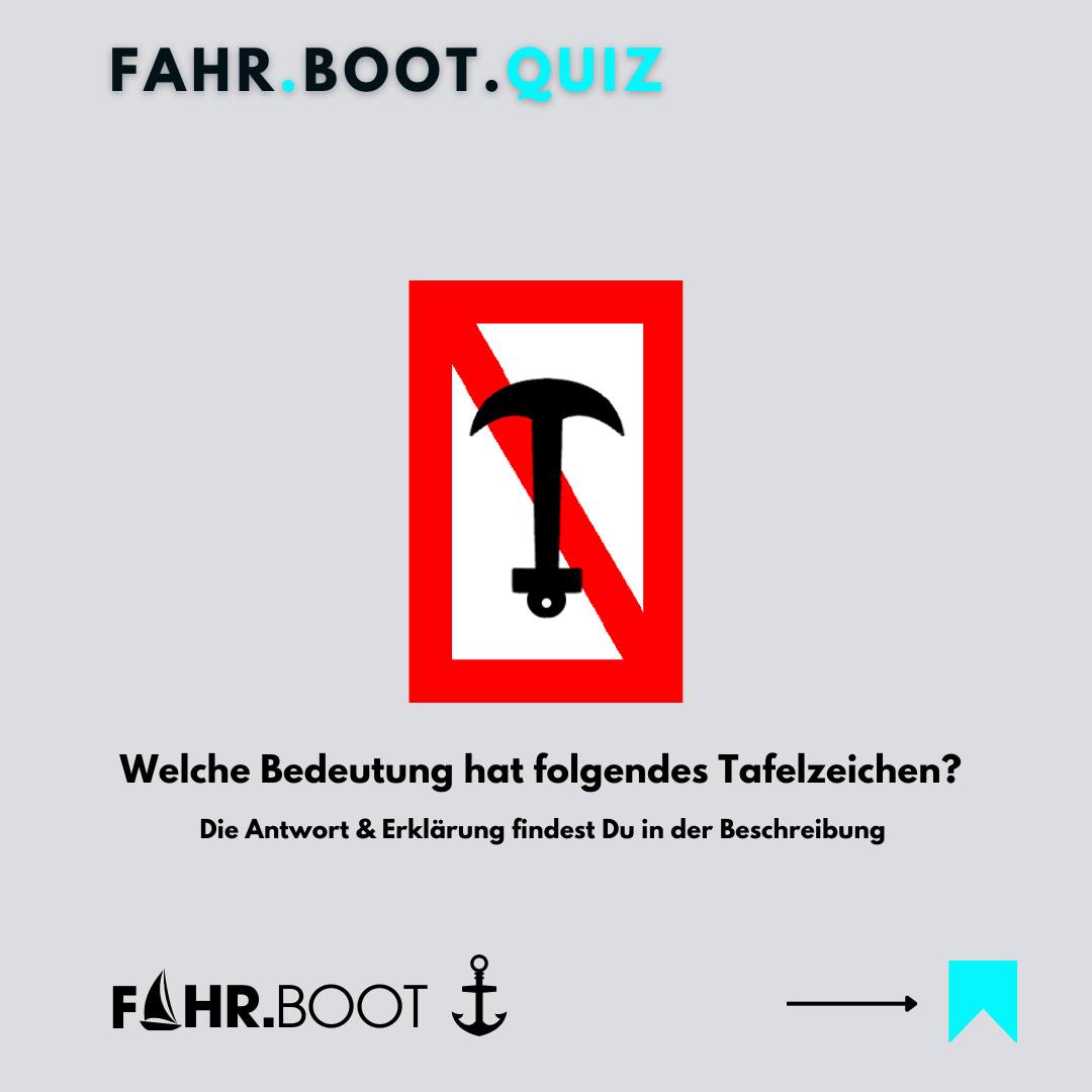 QUIZ 🌊⚓️ | Kennst Du die Lösung? | SBF
Binnen / See - Basisfrage
Hinweis:
Ankerplätze werden durch einen weißen Anker auf blauem Grund (Tafelzeichen) angezeigt oder sind der Seekarte zu entnehmen.
Korrekte Antwort:
Ankern verboten für alle Fahrzeuge.
stay inspired! - www.fahrboot.de
#fahrboot #bootfahren #boat #bootsführerschein #sbf
#see #binnen #sbfbinnen #sbfsee #sea #ocean
#motorboot #segel #segelboot #blog #skipper
#sportboot #sportbootführerschein #sail #yachting
#skipper #wassersport #boatlife #nautic #captain #anchor #Quiz