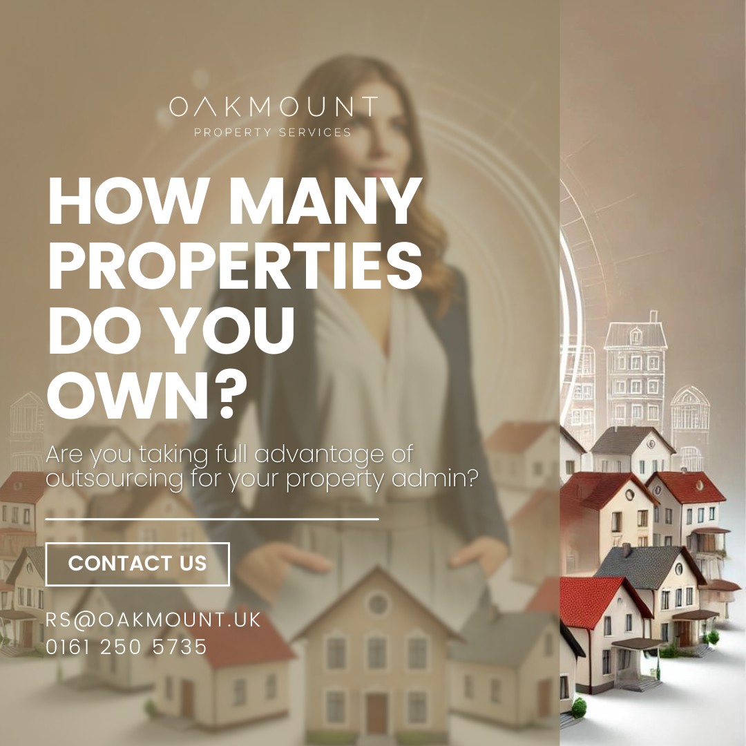 Owning multiple properties is a huge accomplishment, but managing them all can be overwhelming without the right support 📑👇
If you're finding it difficult to keep up with the administrative tasks and tenant relations, it's time to consider outsourcing. At Oakmount Property Services, we specialise in taking the burden off your shoulders so you can focus on growing your portfolio. From property admin to day-to-day management, we've got you covered.
Talk to our team to see how we can help you.
Call us on 📞 0161 250 5735 or email 📧 rs@oakmount.uk today.
#PropertyManagement #PropertyAdmin #PropertyOwners #LandlordLife #OakmountPropertyServices