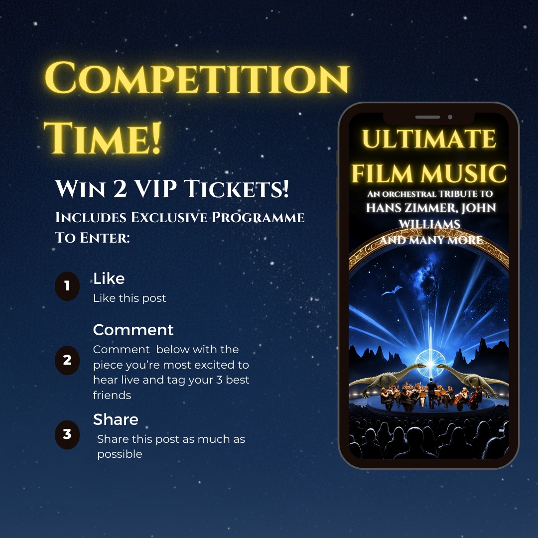 🎉 Competition Time! 🎉
We’re thrilled to offer you a chance to win 2 VIP tickets to our upcoming concert, complete with an exclusive programme! 🎫✨
To enter:
1️⃣ Like this post.
2️⃣ Comment below with the piece you’re most excited to hear live and tag your 3 best friends!
3️⃣ Share this post.
Hurry, the contest closes at midnight on September 13th! ⏳ Don’t miss your chance to experience this incredible concert from the VIP seats.
Good luck, and we can’t wait to see you there! 🌟
#Competition #WinTickets #VIPExperience #Concert #Event #Giveaway #JoinUs