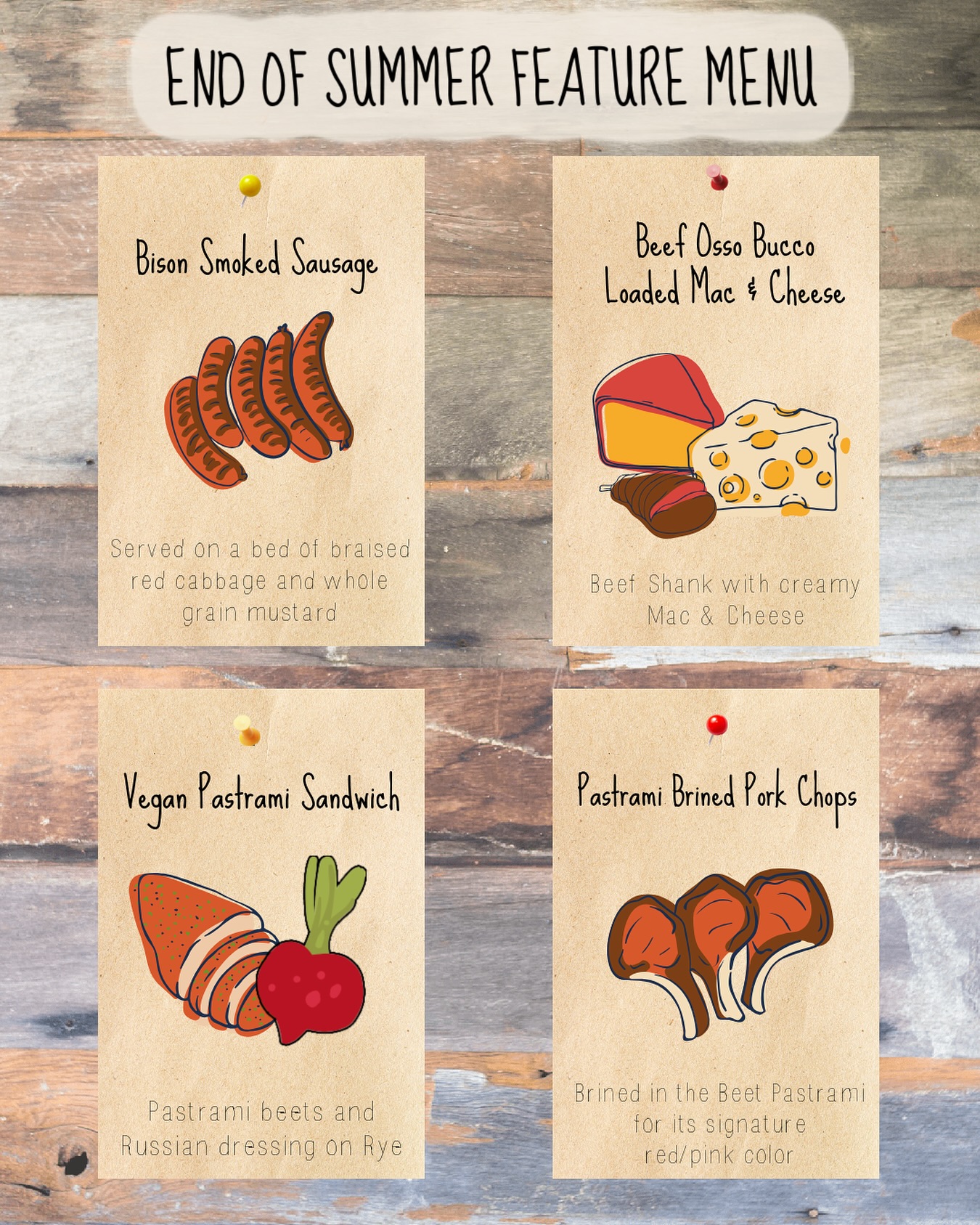 As promised, we have a stacked menu to send off summer with a kick! We’re offering items for the meat lovers and the vegan alike, so come stop by and try them all at the Downtown Market on Saturday! 🍖
#bbq #bbqlovers #bbqlife #meat #freshmeat #local #localbusiness #localfood #foodtruck #shoplocal #weekend #farmersmarket #stgeorge #stgeorgeutah #stgeorgefoodtrucks #byjoe