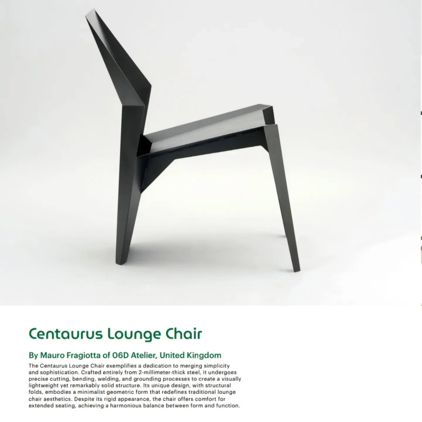 Happy to share that our Centaurus Chair has been published in the Architect's Chair Book by @architecturecompetitions by Buildner.
This is one of the projects we are most proud of. Centaurus is a statement of our ambitions and goals when designing.
#designinspiration #designmiami #italiandesign
#artdesign