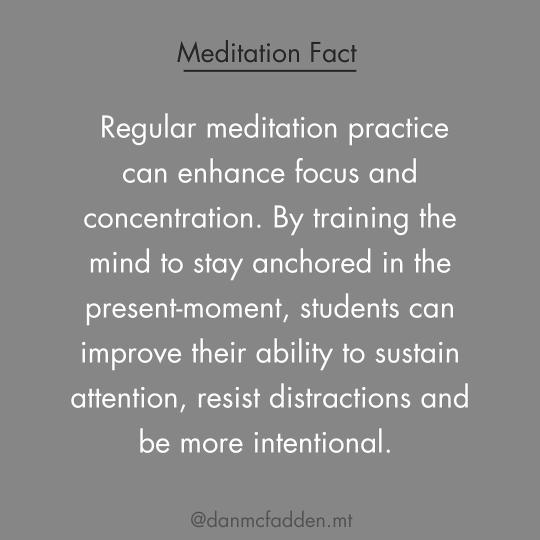 Meditation Fact #8: Improved Focus and Concentration.
Follow @danmcfadden.mt for more insight & encouragement for a dedicated mediation practice.
#mindfulness #meditation #meditationpractice #mindful #meditate #mindfulnesspractice #meditationteaching #consciousness #conscious #consciousliving #awareness