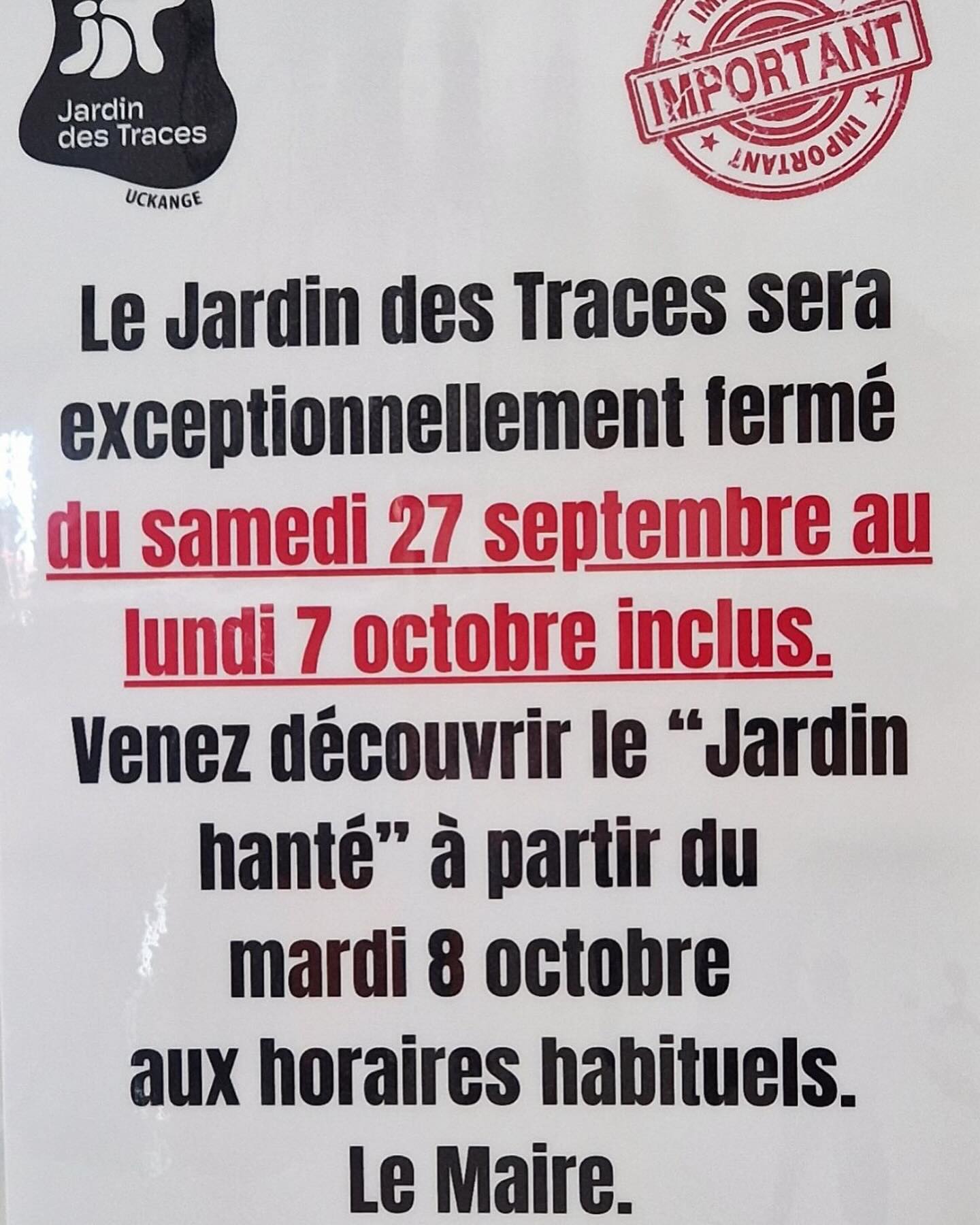 Fermeture temporaire !🙃