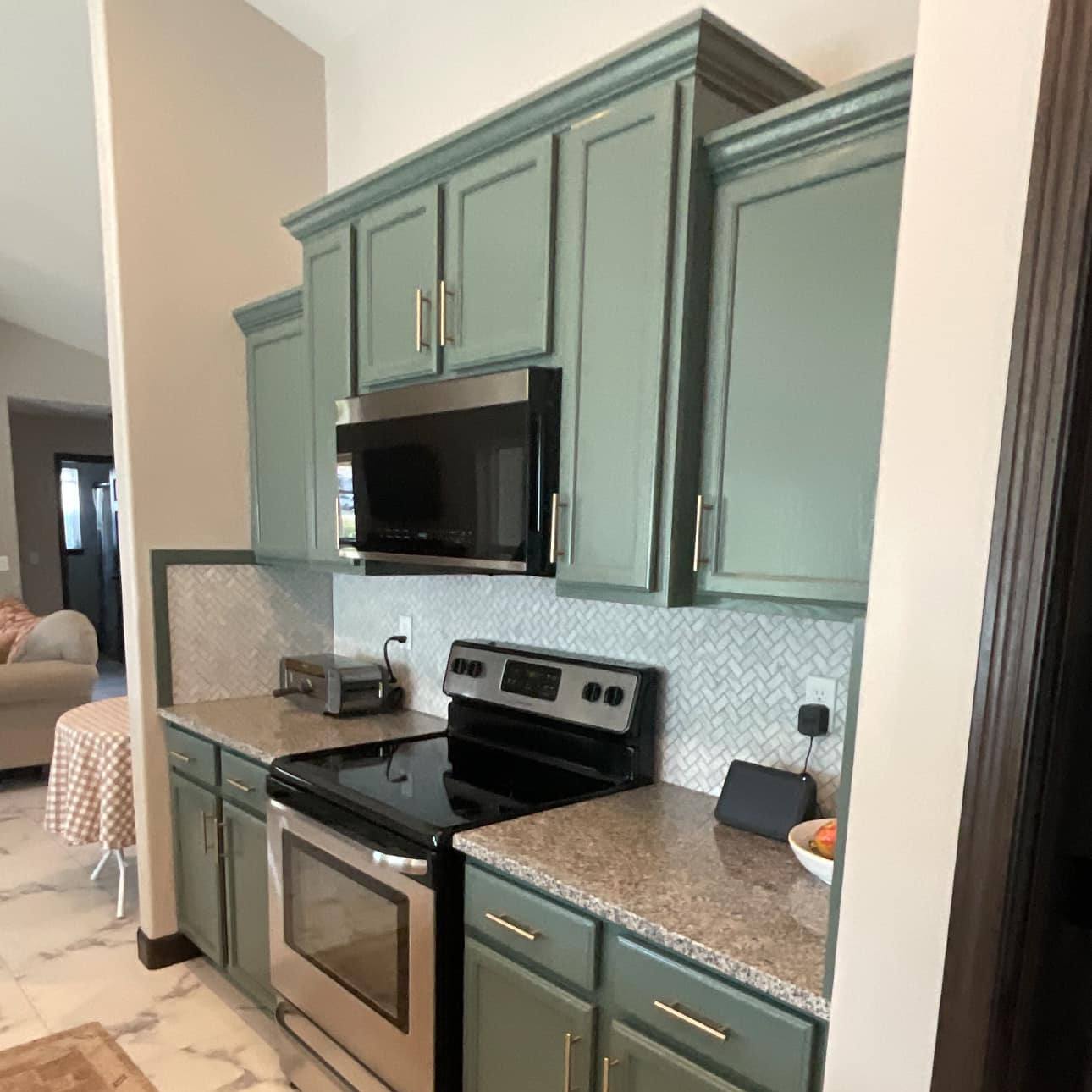 🌿✨ Kitchen Glow-Up! ✨🌿
Check out this stunning cabinet transformation using Sherwin-Williams Succulent! 🍃 Whether you're looking for a modern refresh or a timeless look, Henry’s Painting & Contracting has you covered.
🔹 Professional finish
🔹 Durable & beautiful
🔹 Custom color options
Let’s give your kitchen a fresh look! DM us for a FREE consultation!
📞 319-853-8496
🌐 www.henryspaintingcontract.com
#KitchenTransformation #CabinetPainting #SucculentGreen #SherwinWilliams #HenrysPainting #HomeMakeover