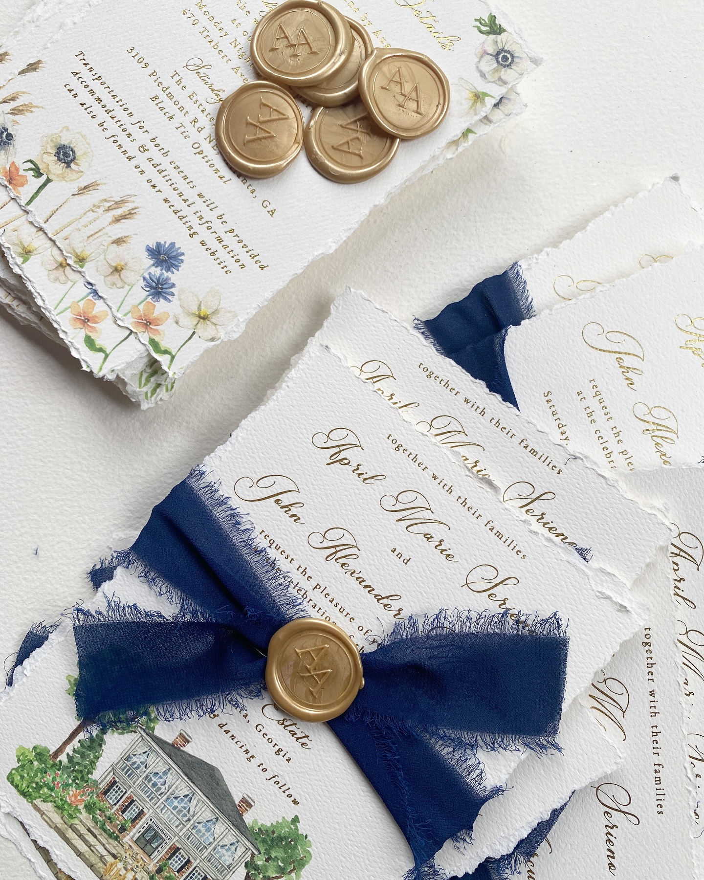 Happy wedding weekend April & Alex!! ๐ฅ๐ฅ Gold foil, wax seals and watercolor on everything pleaseee!!
๐ฅ๐ฅ๐ฅ๐ฅ๐ฅ๐ฅ
#atl #atlantabride #southernwedding #southernbrides #destinationwedding #georgiawedding #destinationweddingphotographer #weddinginspiration #romanticwedding #goldfoil #goldfoilinvitations
#watercolorsketch #watercolorinvitation #watercolorinvitations