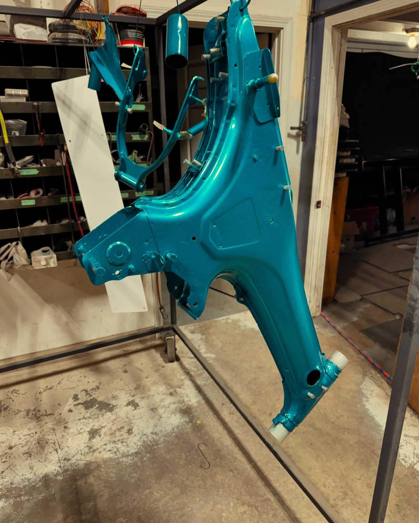 Custom Color Candy Teal with sapphire clear flake 😍 made by @dottiedoll