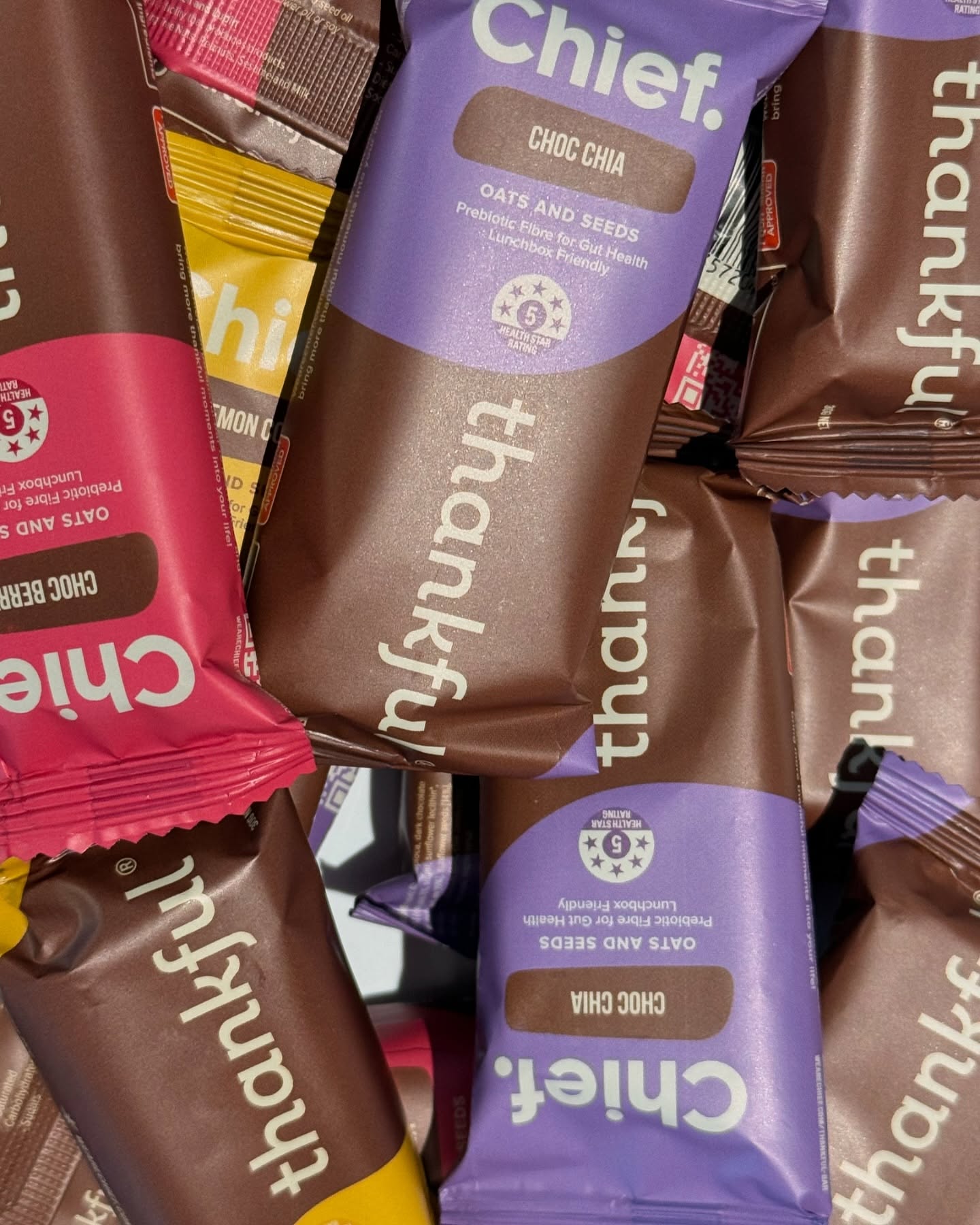 🚨 Exciting News! 🚨
Introducing our new Thankful Bar, created in collaboration with Chief Nutrition! These bars are all about celebrating the power of gratitude while treating your body to something delicious. Every bar you buy supports our mission to make a positive social impact. 🌍✨
Take a moment to reflect on what you’re thankful for, while savouring these mouthwatering flavours:
🍫 Choc Berry: A burst of rich dark chocolate, goji berries, and a tangy berry blend.
🍫 Choc Chia: A satisfying mix of dark chocolate, chia seeds, oats, and pepitas.
🍫 Choc Lemon Coconut: The perfect combo of zesty lemon, creamy coconut, and smooth dark chocolate.
Packed with prebiotic fibre for a happy gut, lunchbox-friendly, “I Quit Sugar” approved, and a 5-star health rating—these bars are as good for the body as they are for the mind!
Gratitude never tasted so good! 🙏🍫
#ThankfulBar #Gratitude #HealthyTreats #GutHealth #SpreadPositivity #thankful