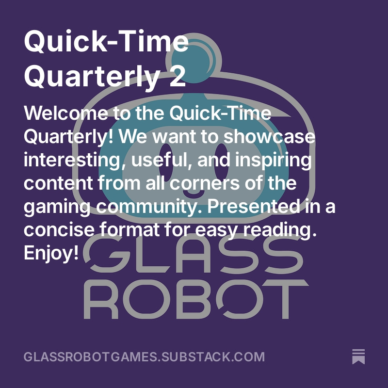 Read about and watch videos of great #indiegames we played at EGD Collective's Waffle Games 7.0 🧇 some nifty Godot packages 🕹️ and MORE #gamedev content in our latest #newsletter installment of the Quick-Time Quarterly!
.
bit.ly/Glass-Robot-QTQ2 or 🔗 LINK IN OUR BIO 🔗
.
#IndieGame #IndieDev #GameDesign #GameDevelopment #Saturday #SaturdayMorning #Indie #GameDeveloper #Newsletters #SaturdayMood #SaturdayVibes