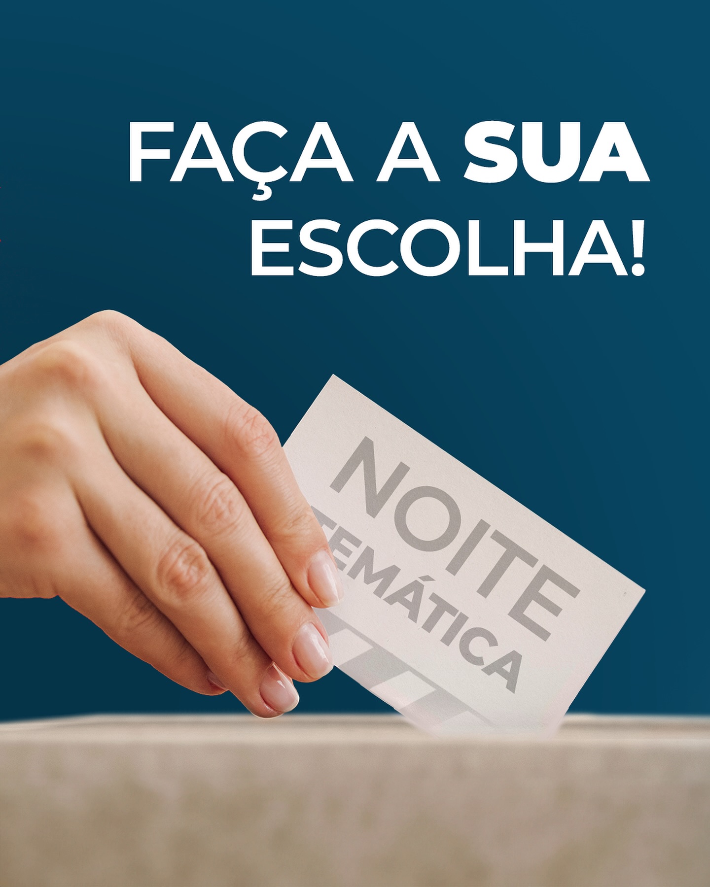 As sugestões foram contabilizadas e avaliadas, dando as 3 OPÇÕES que vocês podem escolher
Nada de votar em branco! Deixe seu voto nos comentários