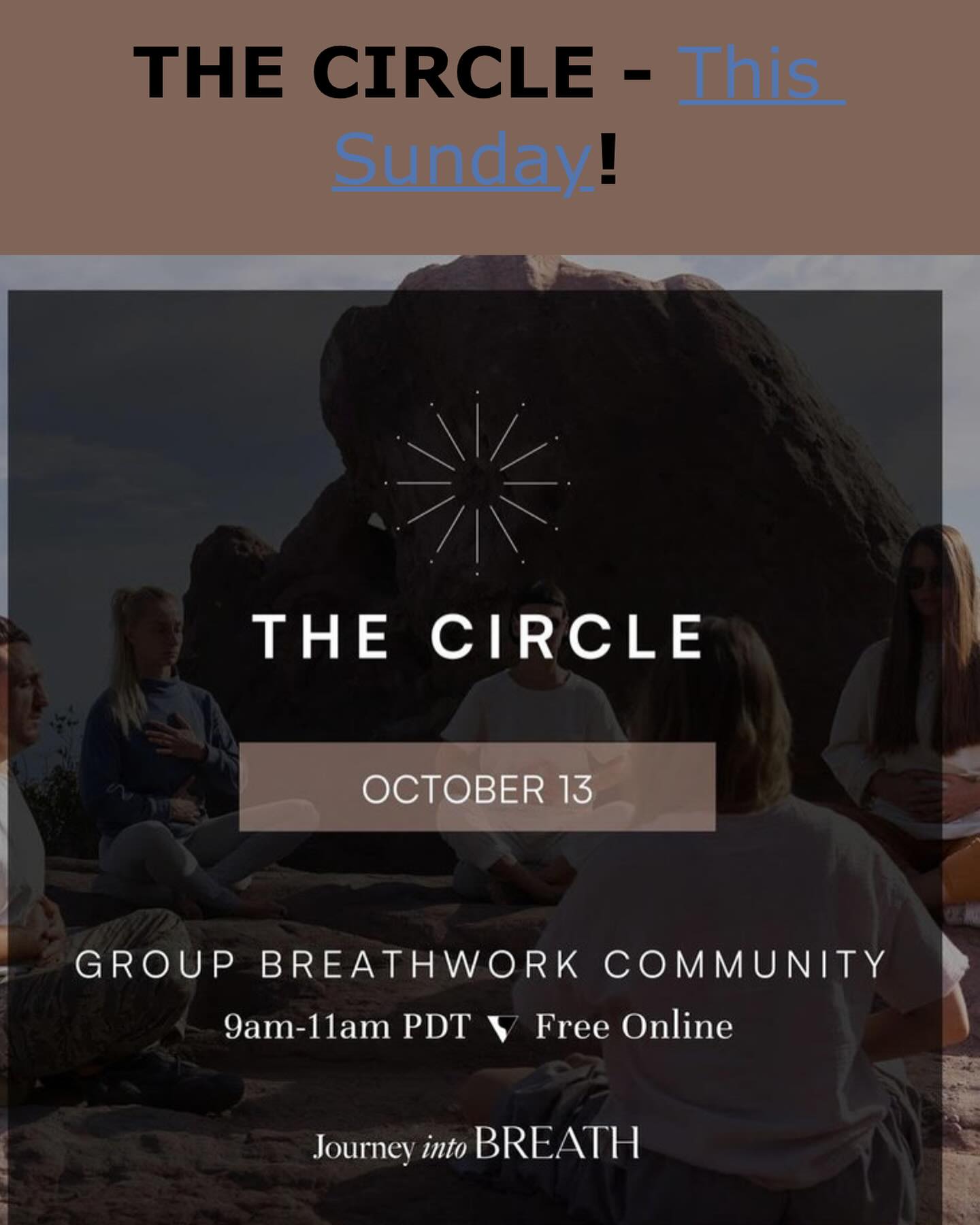 The last breath work circle I attended was beautiful 🩵 Thank you.