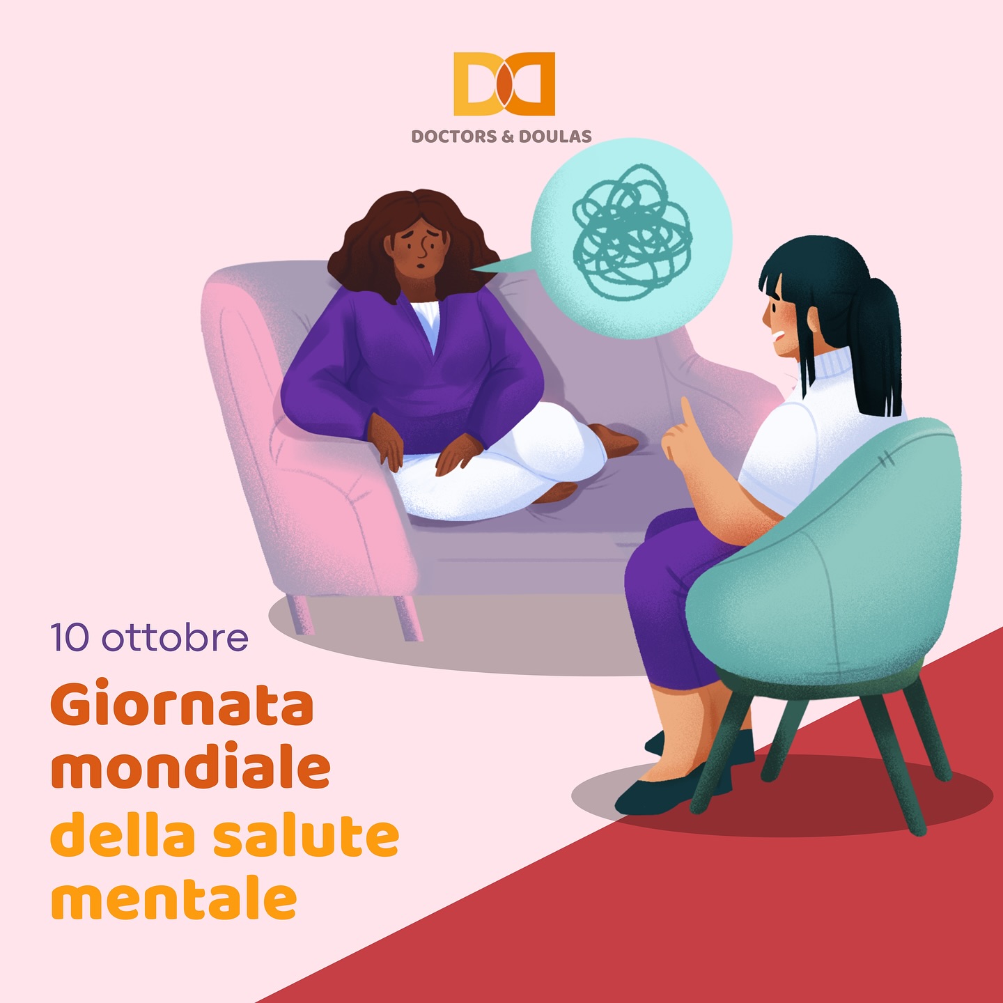 Oggi è il giorno giusto per ricordare quanto sia importante prendersi cura della propria mente, così come facciamo con il nostro corpo. Le sfide della vita possono farci sentire soli o sopraffatti, ma è fondamentale sapere che chiedere aiuto non è mai un segno di debolezza.
🌿 Parlarne è il primo passo verso il benessere. La salute mentale è una priorità, e non dovremmo mai trascurarla.
Se ti senti in difficoltà, noi di Doctors & Doulas siamo qui per supportarti. Non esitare a cercare il supporto che meriti.
💬 Condividi con noi: come ti prendi cura della tua salute mentale?
#DoctorsAndDoulas #SaluteMentale #GiornataMondialeDellaSaluteMentale #BenessereMentale #ChiedereAiuto #NonSeiSolo #SupportoPsicologico