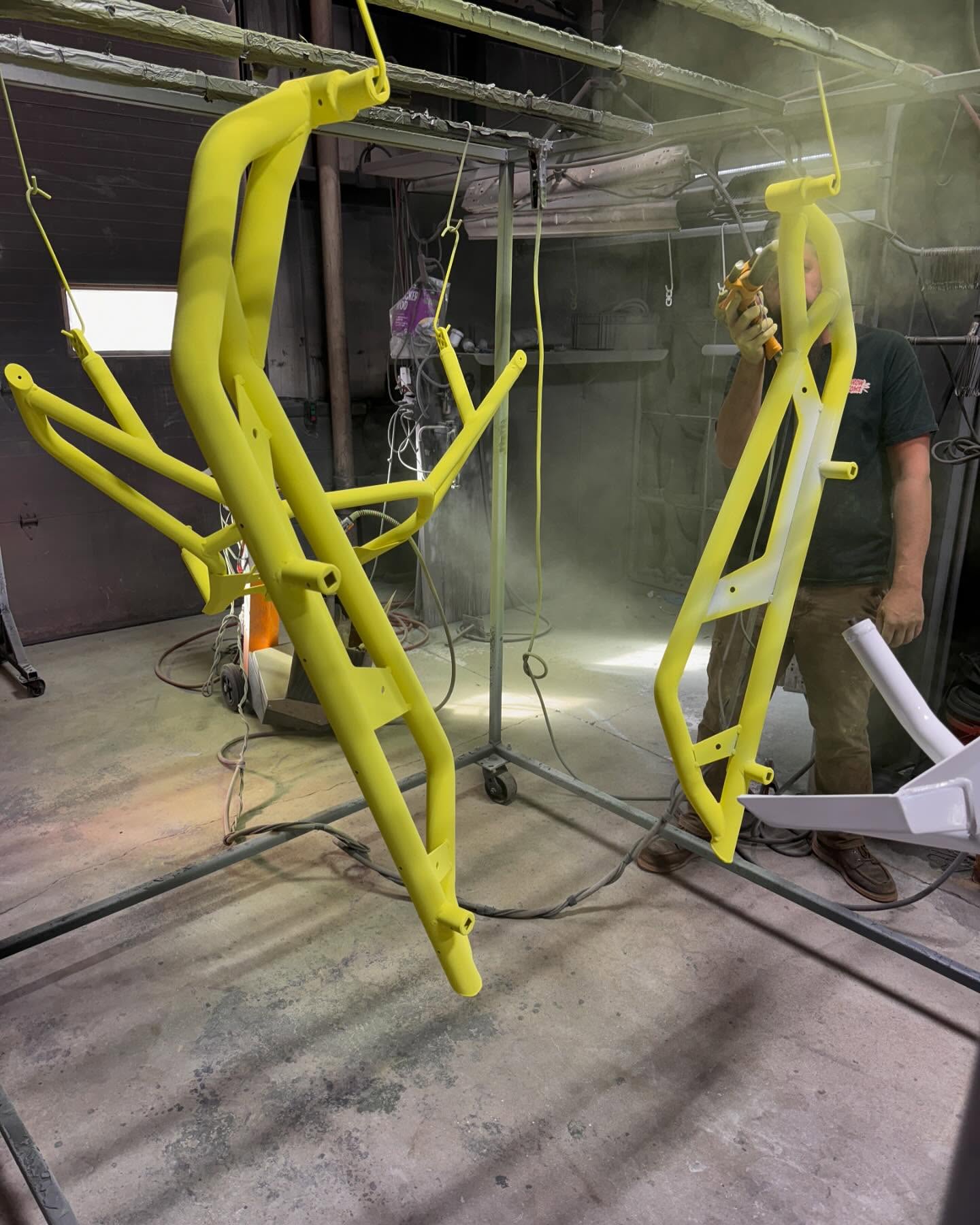 Neon yellow with added silver flake 💛