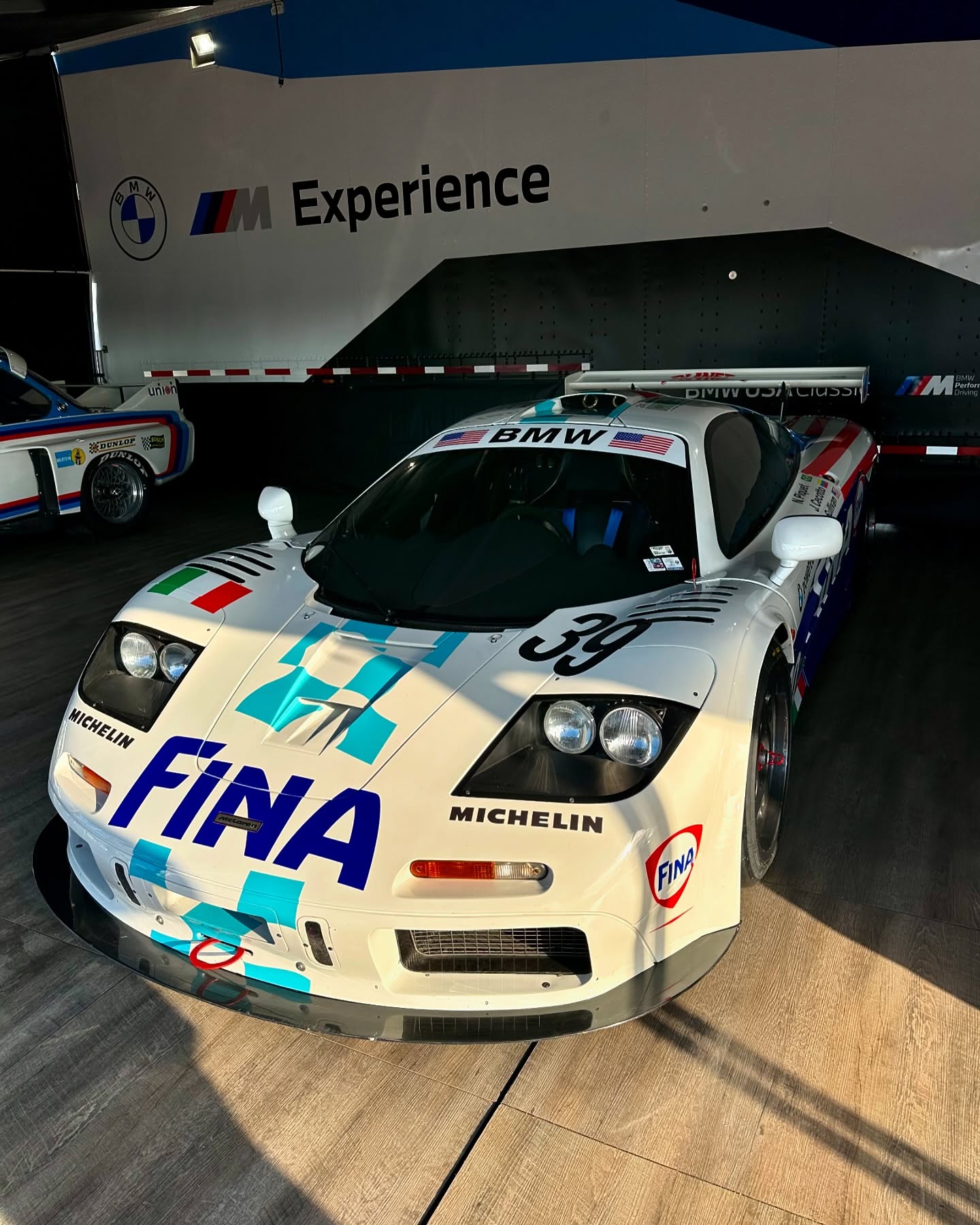 Random photo drop from here at @indianapolismotorspeedway @indy8hour BMW brought out this beauty to sit and look pretty. 🤩 🤤
.
.
.
.
#mclaren #mclarenf1 #f1 #motorsport #bmwm #supercar #racecar #indy #indy8h #cars #carpics #carsofinstagram