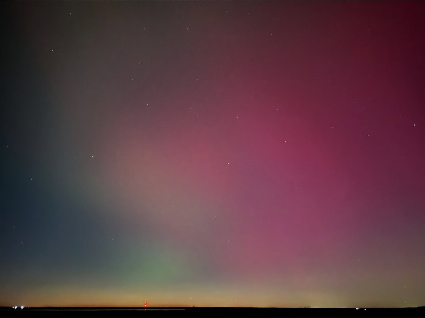 Northern lights came south tonight