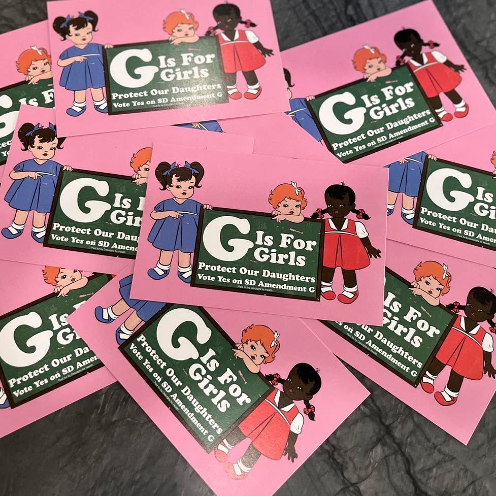 G is for girls! Come join us for a postcard writing event, this Sunday (10/27/24) from 4-7pm @ Icon, 402 N. Main. Postcards and stamps will be provided! 💕
#YESonG #GisforGirls #reproductivefreedom #reproductivefreedomforall # sodak #hifromsd #sufu #icon #votesd #postcards #reproductiverights