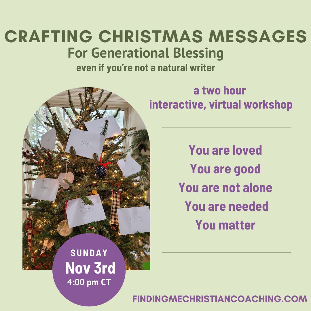 As humans, we are forgetful people.
This world can make us question our worth, identity, and purpose, but God’s Word reminds us of who we truly are - His beloved children.
I use the messages in these Christmas cards as a way to reinforce this truth and to remind my loved ones that their identity is unshakable. ✝
In this virtual workshop, I share my intentional process and resources to help you craft life-giving Christmas messages tailored to your loved ones that are filled with words of hope, love and encouragement, as well as reminders of their identity in Christ.
Register for the workshop today! Link in BIO. 👆
#findingyou #identityinChrist #personalgrowth #Enneagramcoach #Christianlifecoach #holisticwellness #Christianwomen #selfawareness #Enneagram1 #Enneagram2 #Enneagram3 #Enneagram4 #Enneagram5 #Enneagram6 #Enneagram7 #Enneagram8 #Enneagram9 #Enneagramlifecoach #lifecoachforChristianwomen #selfmanagement #personality #workshop #lifegiving #November3 #Christmasmessage #loved #youmatter #legacy #blessing