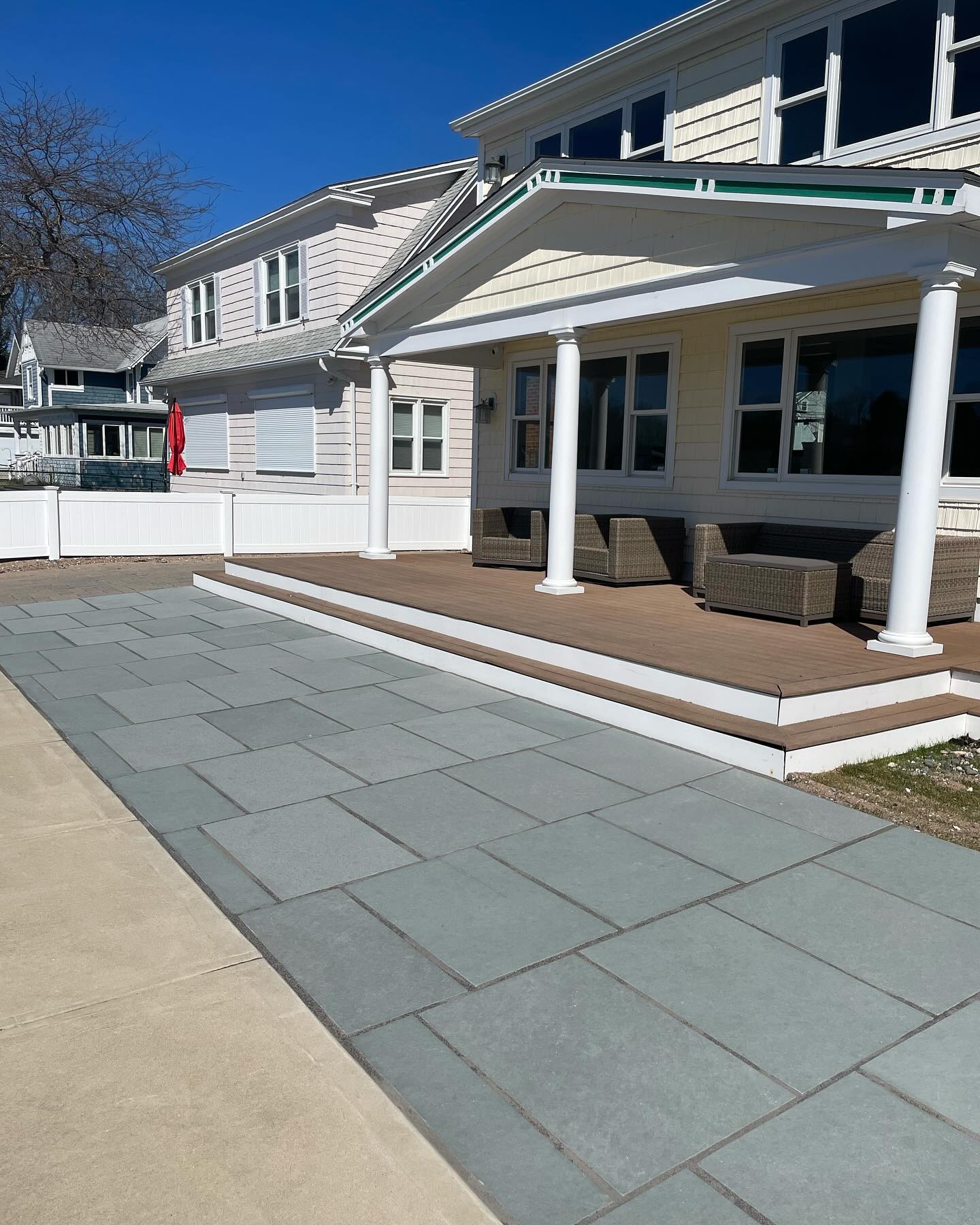 Caribbean Blue Pavers made from natural lime stone! A great alternative to Blue Stone!