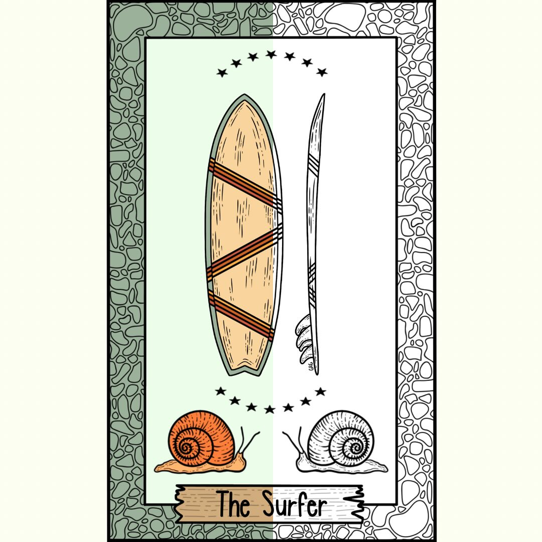 Oh what I would give for this board design!
#graphicdesign #design #digitalart #digitalmarketing #graphicdesigner #graphics #creative #designinspiration #graphic #artist #digitalillustration #illustration #logodesign #smallbusiness #sketchbook #nature #flora #fauna #flowers #animals #trees #mountains #environment #designwork #procreate #witchy #tarot #adventure #surfer #surflife