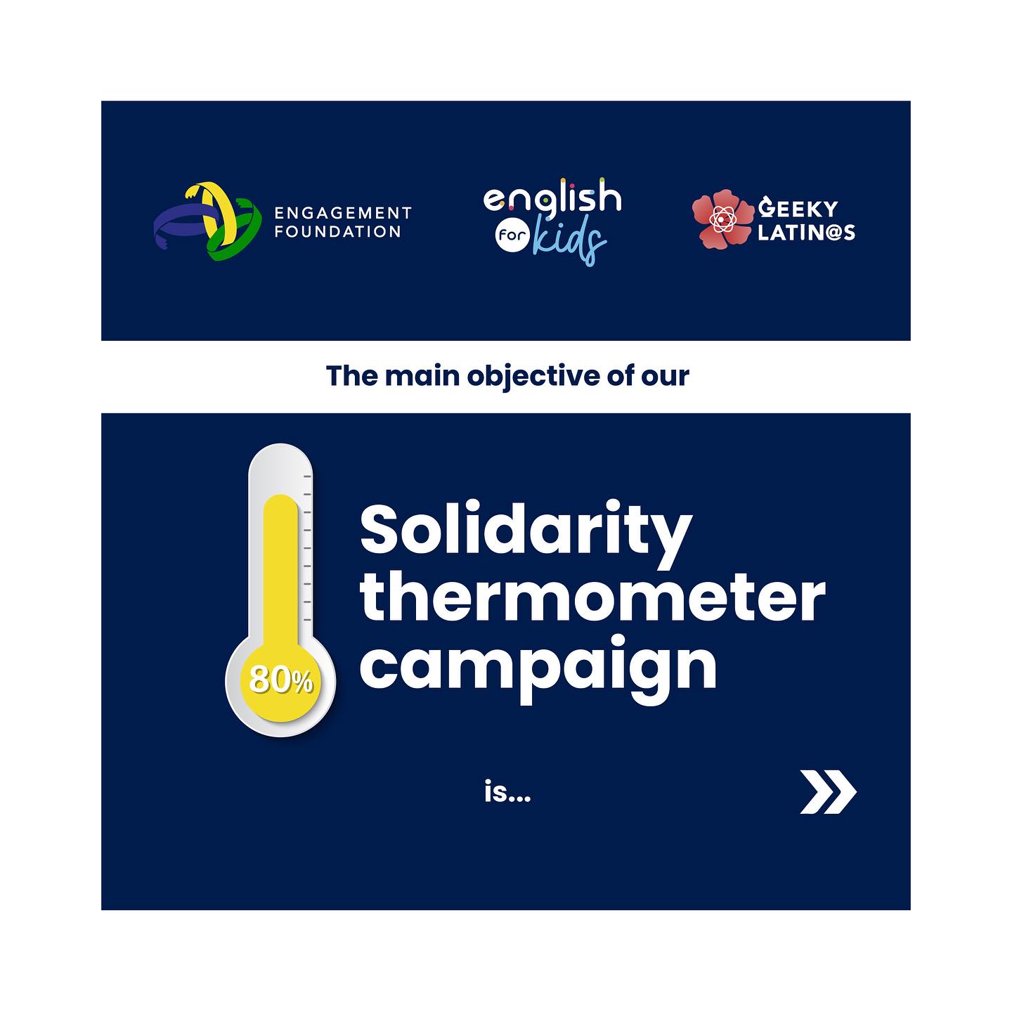 We want to share with you, the objectives of our last year campaign 👏🏻
Through this we can promote the education of hundreds of young people in America and the world.
So, our year-end Solidarity Thermometer Campaign has a clear purpose: to drive quality education, gender equality, community health, sustainable economic growth and partnerships for a better future. 🌍✨
Do you want to participate?
Just visit our website: www.engagementfound.org/donate (Link in Bio) and make your donation!
Thank you for make a difference!
#SolidaryYearEnd #YearEndUnity #SeasonOfSolidarity #SolidarityWithPurpose #EqualEducation #SustainableDevelopment