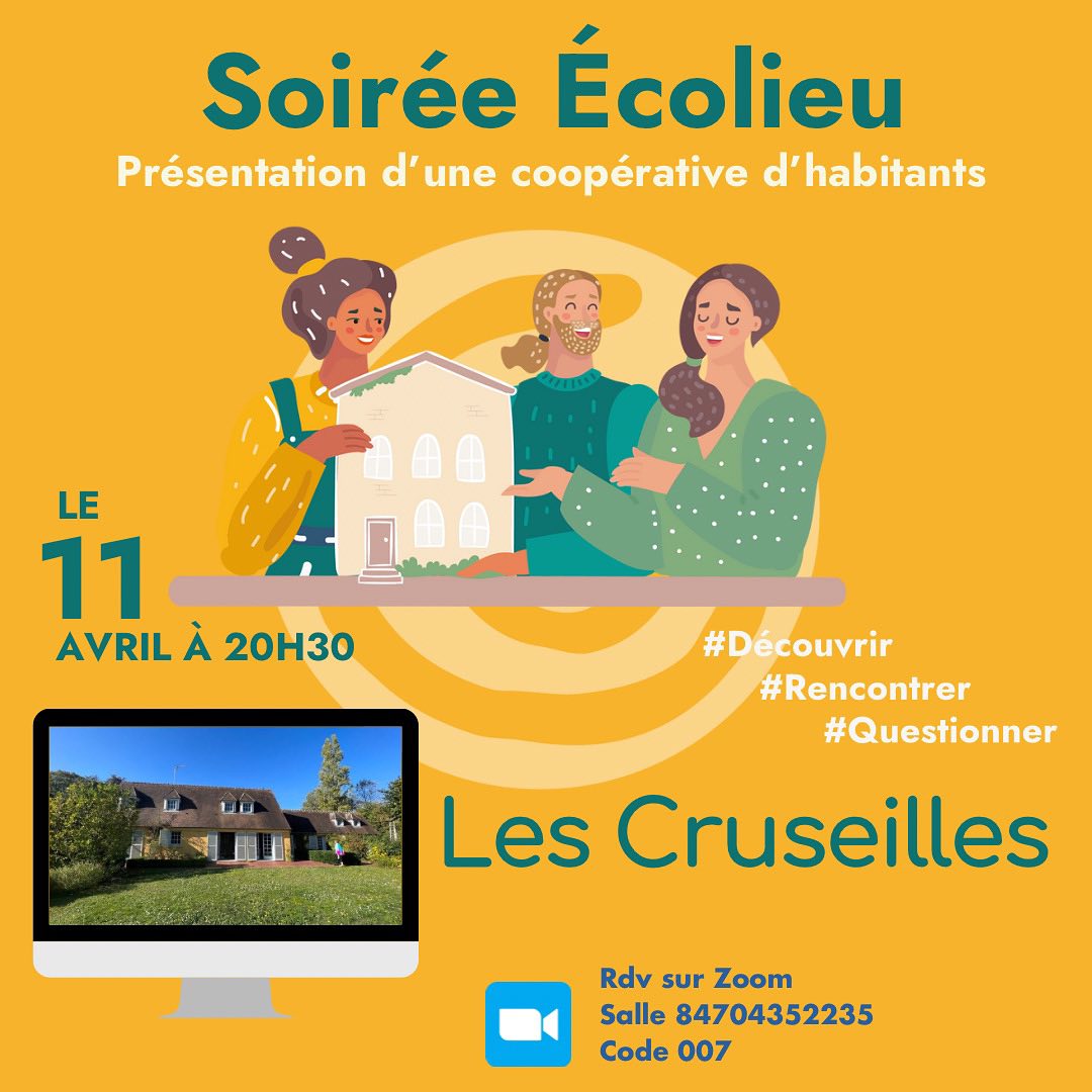 Un nouveau projet d’habitat participatif se créé en Eure-et-Loir (28), proche du 78 ! Marie-Claude et Andrea viennent de signer la promesse de vente d’une magnifique propriété à Croisilles, incluant 3 bâtiments et un grand terrain de 2ha.
Habitable rapidement pour 6 foyers, ils prévoient d’emménager d’ici la fin de l’année et cherchent de nouvelles énergies et futurs habitants pour les rejoindre dans cette aventure.
À terme, 10 à 12 foyers pourraient venir habiter dans ce collectif grâce à de nouvelles constructions possibles.
Ils sont en cours d’accompagnement chez Les Pas-Sages pour fonder une coopérative d’habitants aux bases solides.
Le souhait porté par Marie-Claude et Andrea est de former au cours des prochains mois un groupe à la fois multi-générationnel et diversifié. Que chacun puisse déployer sa créativité et sa lumière en entrant dans ce beau projet.
Ils vous donnent rdv lors de la prochaine Soirée Écolieu du 11 avril 2024 pour présenter leur projet.
Tu es curieux.se ? Viens les découvrir sur Zoom lors de cette soirée exceptionnelle !
D’ici là, rendez-vous sur www.lescruseilles.fr pour en savoir plus.
#CentreValdeLoire #Normandie #IledeFrance #LesPasSages #CoopérativeDHabitants #écolieux #lieuxdeviecollectifs #HabitatCollectif
#oasis #cooperative #participation #habiterautrement #ecologies #vivreautrement #sascooperative #BienVivreEnsemble #Solidarité