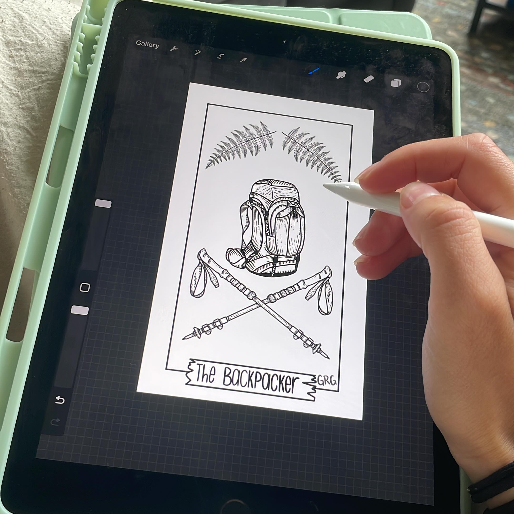 The “Adventure Tarot” series is officially under way and I need your help! Should it stay black & white or should it be colored?! What about the border?! How should the “land based” suit be depicted?!
#graphicdesign #design #digitalart #digitalmarketing #graphicdesigner #graphics #creative #designinspiration #graphic #artist #digitalillustration #illustration #logodesign #smallbusiness #sketchbook #nature #flora #fauna #flowers #animals #trees #mountains #environment #designwork #procreate #tarot #adventure #backpacking #witchy