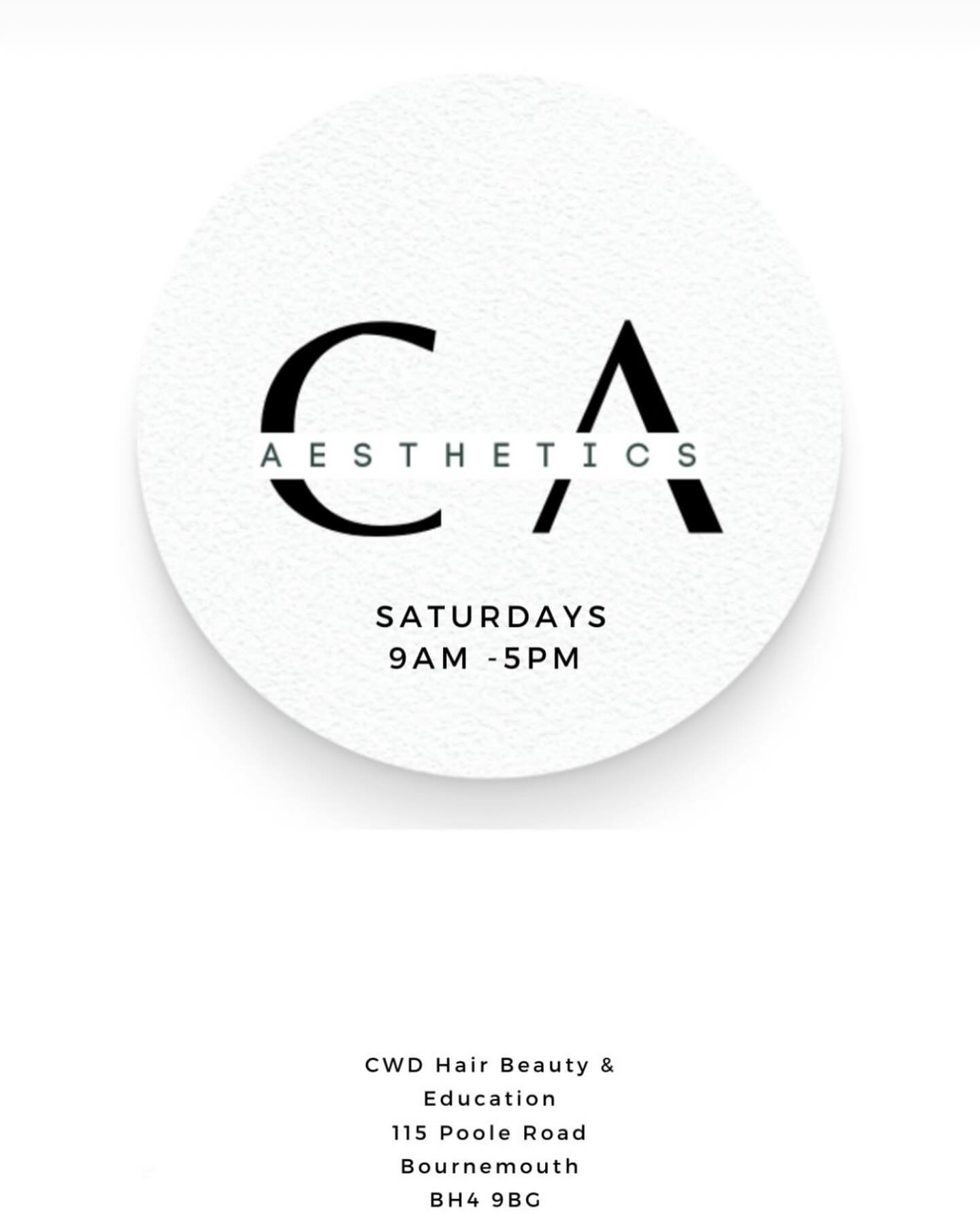 Enhance and freshen up with our super talented GDC registered aesthetics practitioner @ca_aesthetics_clinic 💫
Full list of prices and treatments above 👆🏼 swipe for details
Available Saturdays
9am- 5pm
Ready to book a consultation?
#dermalfillers #antiwrinkle #bodycontouring #microneedling #aesthetics #bournemouth #dorset