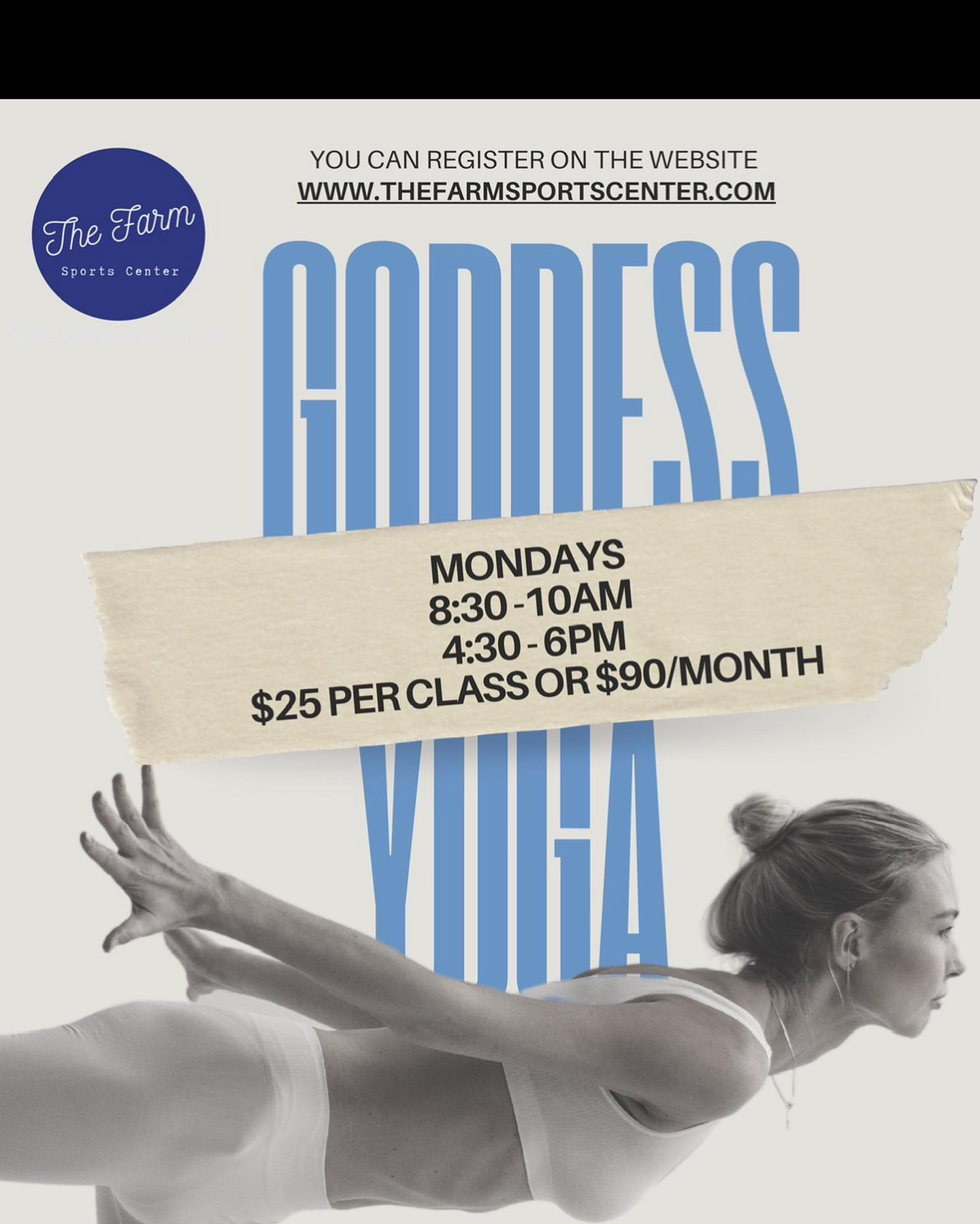 Now offering Yoga for women. Register online now! www.farmsportscenter.com