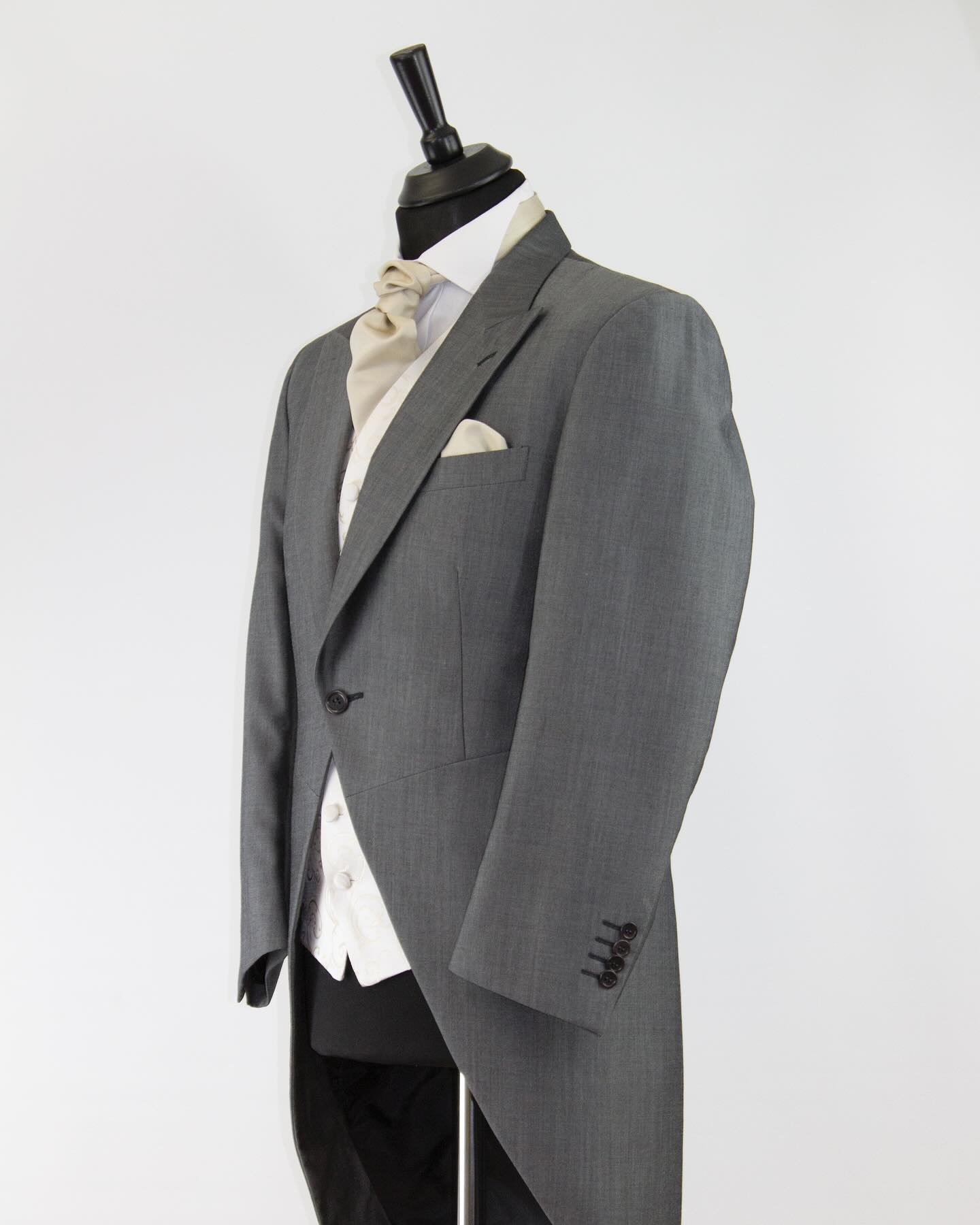 S I L V E R G R E Y
•
A light coloured, silver grey wool & mohair. The finest in wedding suit hire.
Both our Hinstock tailcoat & knighton lounge suit feature a slim cut trouser and a tapered jacket waist for a modern silhouette.
•
Available from an age 3 years.
•
Available to hire, to buy and made to measure.
•
#2024weddingtrends #2024weddings #suithire #weddingsuits #groom #groomssuit #bride #style #tailoring #kentwedding #essexwedding #londonwedding #surreywedding #menwithclass #suitsupply #wellsuited #formalwear #hirewear #suithirekent #suithirelondon #greysuit #weddingsuit #suithirecanterbury