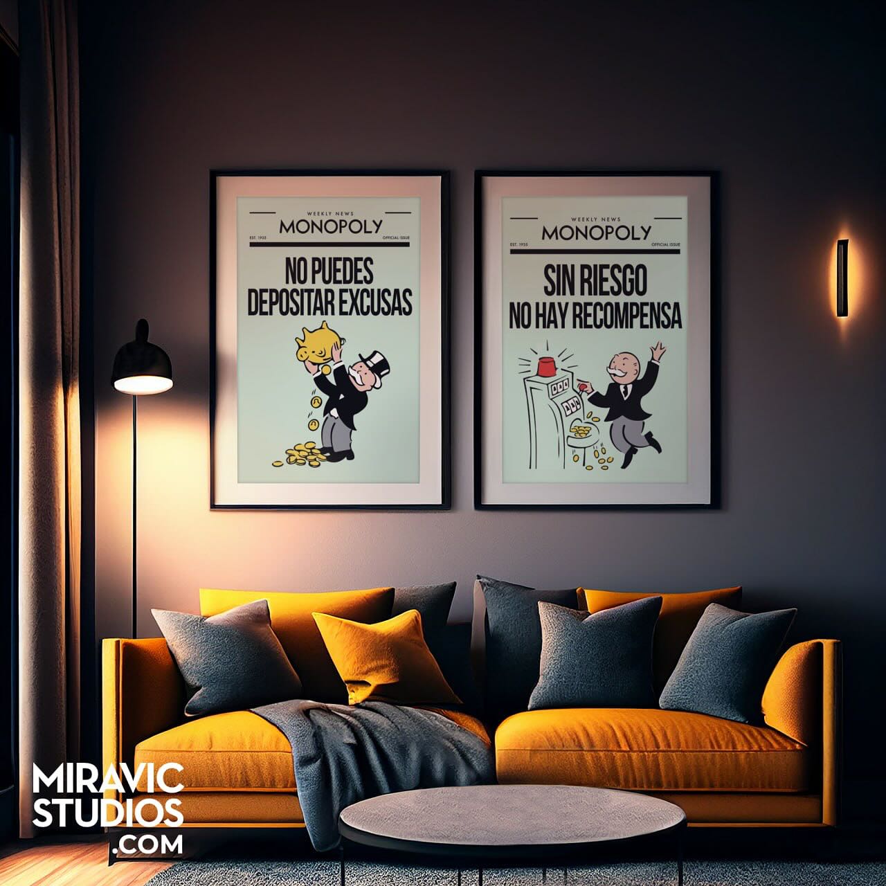 Prepárate para elevar tus espacios a otro nivel con nuestro Monopoly Wall Art! 🚀 Este no es tu cuadro promedio, es una explosión de elegancia y exclusividad que simplemente no puedes ignorar.
Imagínate tener esta joya impresa en canvas colgando en tu oficina, negocio o rincón de emprendimiento. No es solo arte, es una declaración de estilo y actitud. 💼✨
El Monopoly Wall Art de Pragmatic es como el traje perfecto para tus paredes: elegante, exclusivo y siempre en tendencia. Los detalles en cada impresión en canvas son la guinda del pastel para darle un toque único a tu espacio.
Disponible en varios tamaños para que encuentres el ajuste perfecto, este cuadro no solo transforma las paredes, sino que también transforma la vibra de todo el lugar. 🎨🌟
¿Quieres que tus espacios hablen por sí mismos? Este es el camino. Descubre la magia de la elegancia casual con nuestro Monopoly Wall Art. Porque, sinceramente, tus paredes merecen destacar. ✌️🖼️ #PragmaticVibes #MonopolyElegance #canvascool #cuadrosparaoficinas #coolframes #wallartdecor