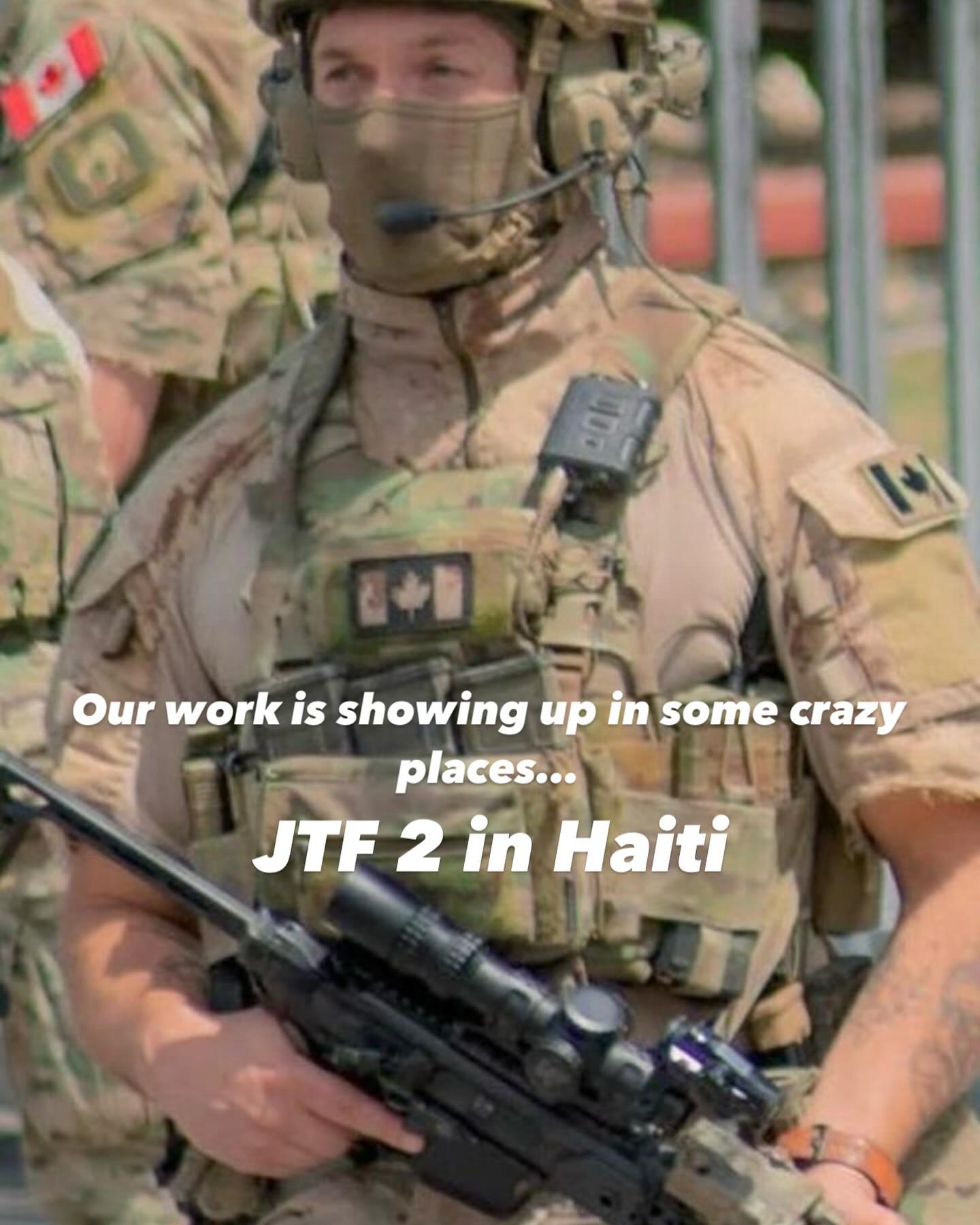 Huge thanks for your service goes out to JTF 2 in Haiti. And of course @blackbirdindustries