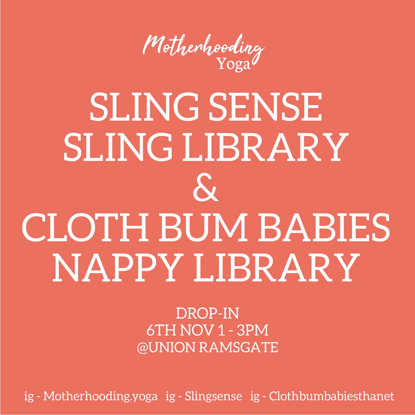 Calling all parents, carers and pregnant folk.
We are excited to collaborate with some other wonderful parenting groups in our community, to create an amazing drop-in library event for you.
@slingsense will be there for sling demos,
Questions, you can try slings on, check that yours is fit correctly, borrow or return a sling.
@clothbumbabiesthanet will be on hand with her all of her cloth nappies to answer any questions, give advice and demo the wonderful world of cloth nappies.
All at the wonderful @unionramsgate where you can enjoy wonderful coffee and cakes.
We can’t wait to meet you!
#slinglibrary #sling #babycarrier #nappies #clothnappy #nappylibrary #mums #dads #parents #ecobaby #motherhood #thanet #ramsgate #kent #margate