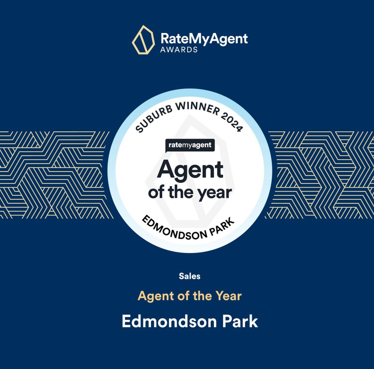 I am so incredibly grateful to be awarded Agent of the Year in Edmondson Park for the second year in a row.
Thank you to all my vendors, purchasers, clients who have allowed me to work for them and placed their trust in me 🙏 #ratemyagent #ratemyagentwinner