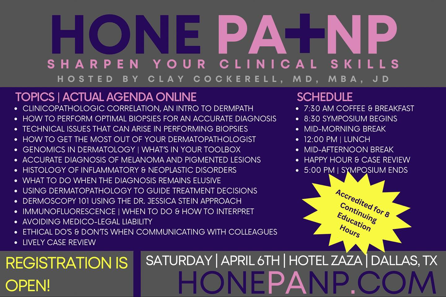 The agenda has been finalized. Link is in the bio. Register today at HonePANP.com