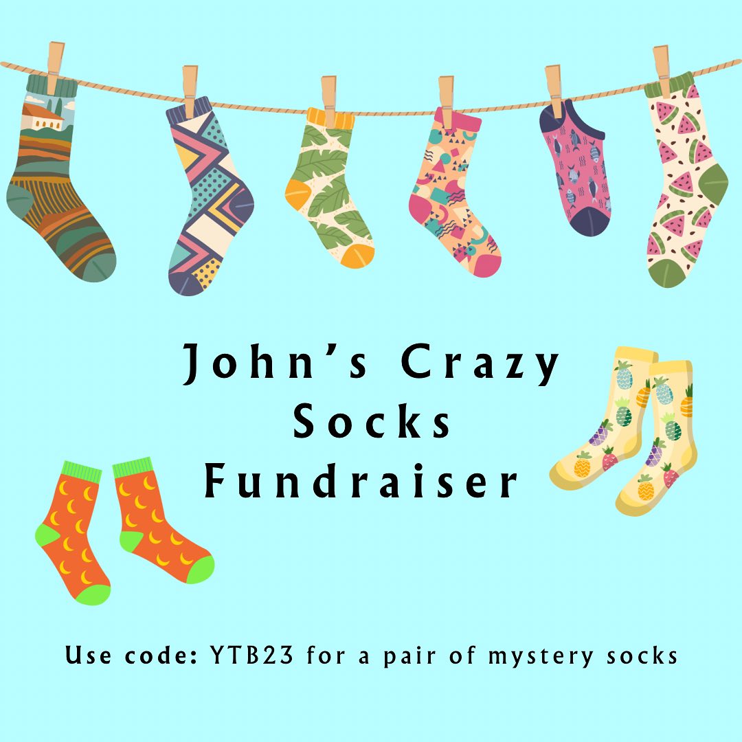 YTB is running a fundraiser with John's Crazy Socks through the end of November! Use code YTB23 at check out. You get crazy cool socks, a free pair of mystery socks, and you support the employment of people with disabilities. This fundraiser supports YTB's traveling crochet weaving Florida and Uganda and YTB's social-digital inclusion projects, including YTB4RVD - YTB for Resource & Vision Development with middle & high school youth.