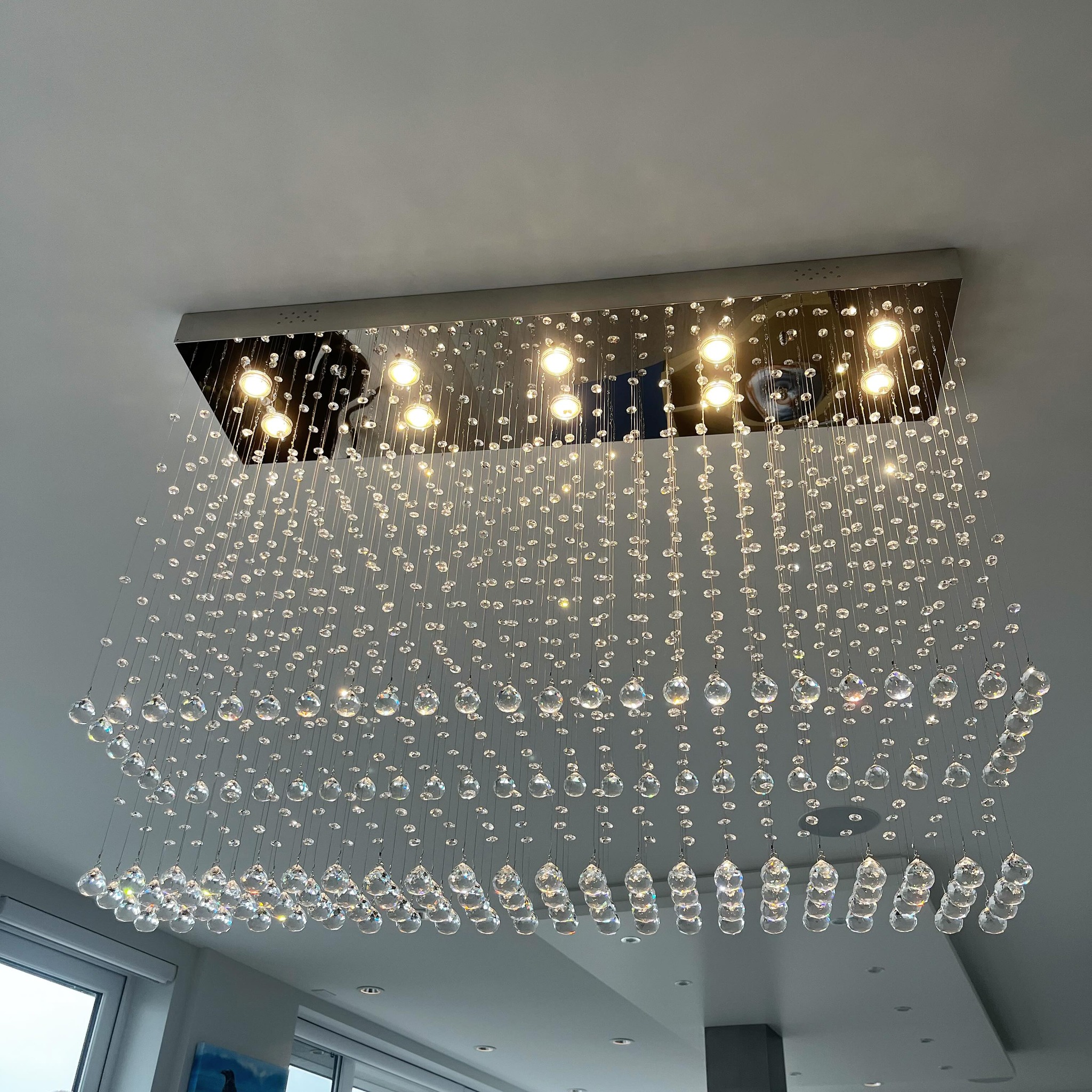 Time consuming install on this one…144 individually hung strings, but worth it in the end!
