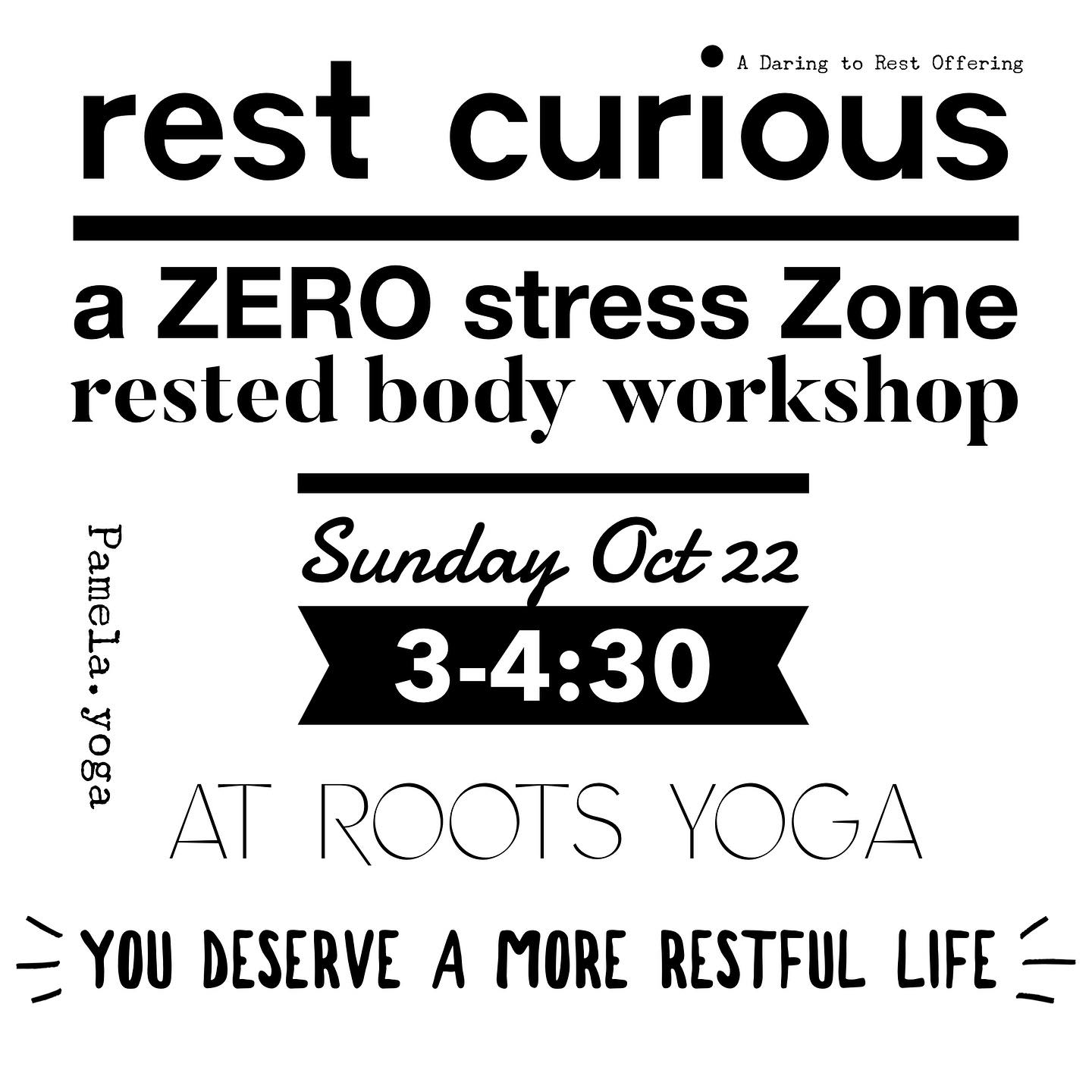 Do you resist resting?
I don’t have time
I don’t deserve it
I will get behind
Too much to do
Rest is lazy
Being restful is more than just laying down. Rest is our birthright, and it helps regulate our nervous system which provides balance to our work work work ways of being.
Hey, it’s not always about laying the body down. It’s more about making space, pausing and connecting to yourself.
Join me in this workshop to chucking perfection and remembering how supportive rest can be .
It’s part one of a three-part series of claiming rest for 21 days. In our madly accelerated world this is an invitation just for you.
I’ll give you some basic intentional restful tools and tactics to support you feeling more alive.
Link in bio for sign up at Roots Yoga Wadsworth.
Reach out with questions!
#yoga
#ohioyoga
#empoweringwomen
#rest
#yogaakron
#yogacleveland
#yogastrong
#yogaforlife
#restorativecare
#practicesndalliscoming
#community
#wadsworthohio
#rootsyogawadsworth