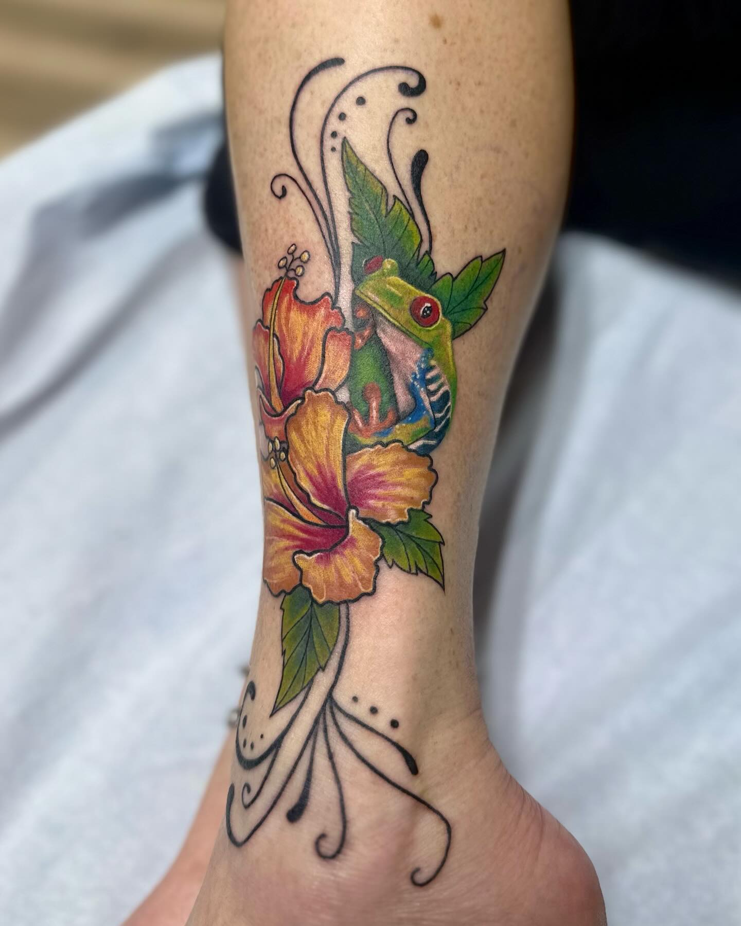 Done by Aly, she is open on the 30th! Go to newrivertattoo.com to fill out a consult form