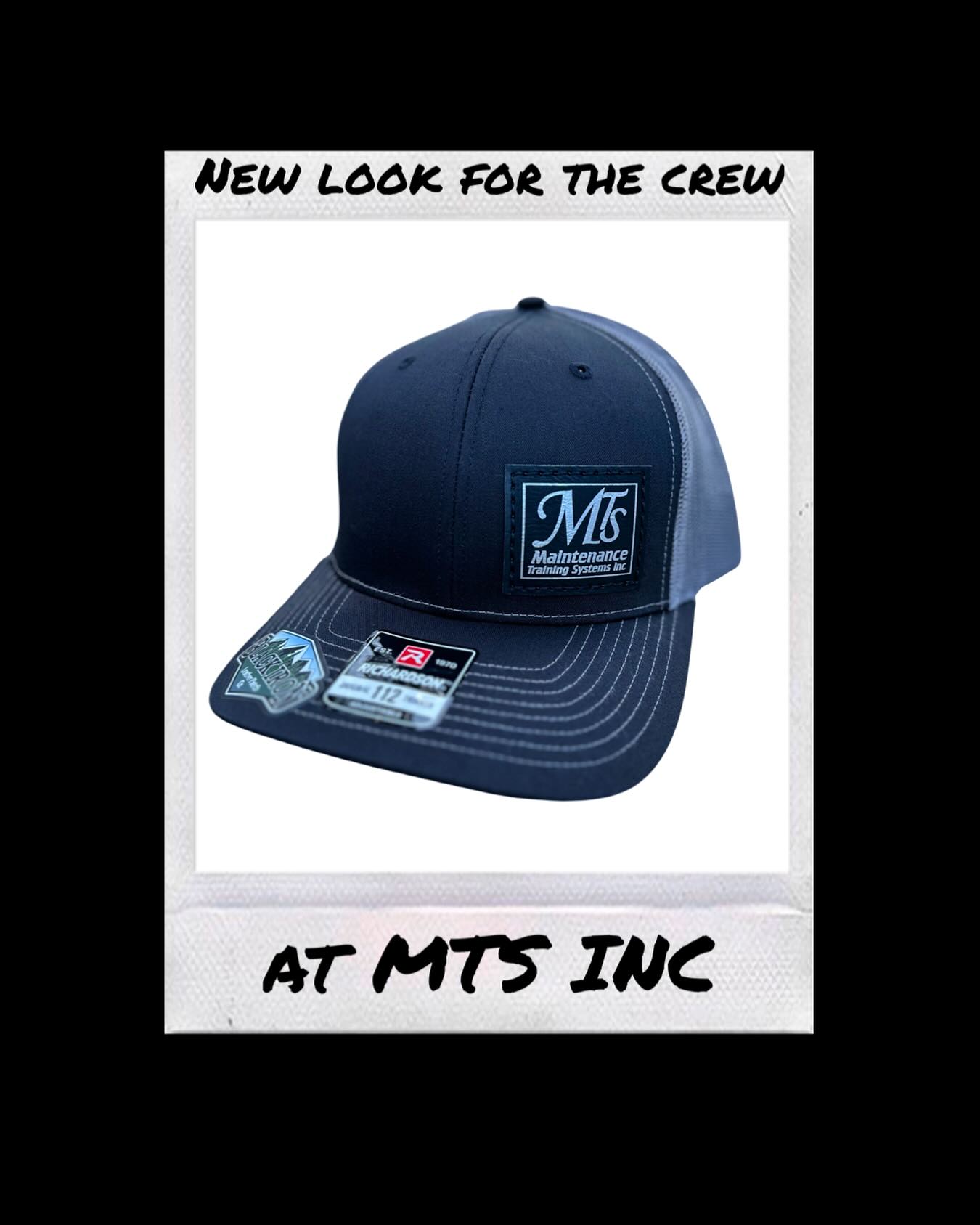 Richardson R112 Black/Charcoal hat with Black Silver Leatherette … Black Stitch to finish it off. @m.james03_ AKA Morris!