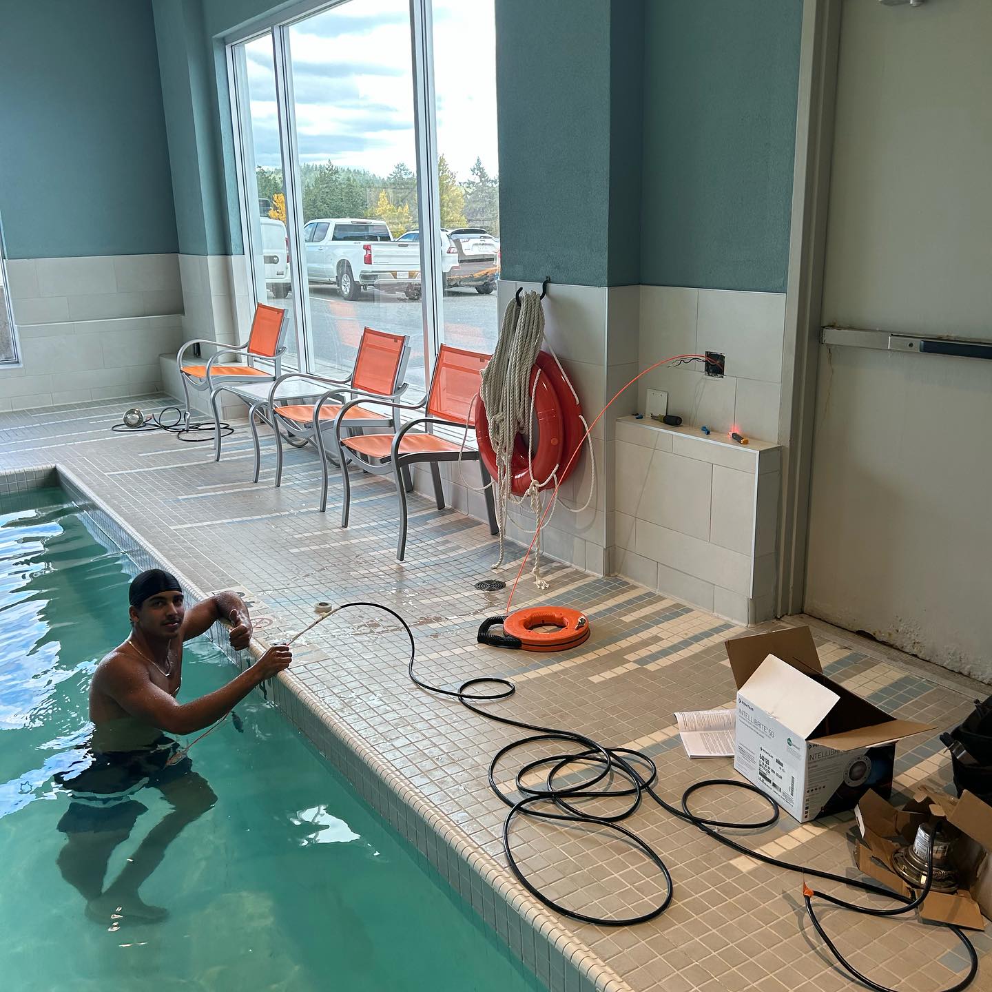 Changing out pool lights beats crawling around in attics or crawl spaces any day.