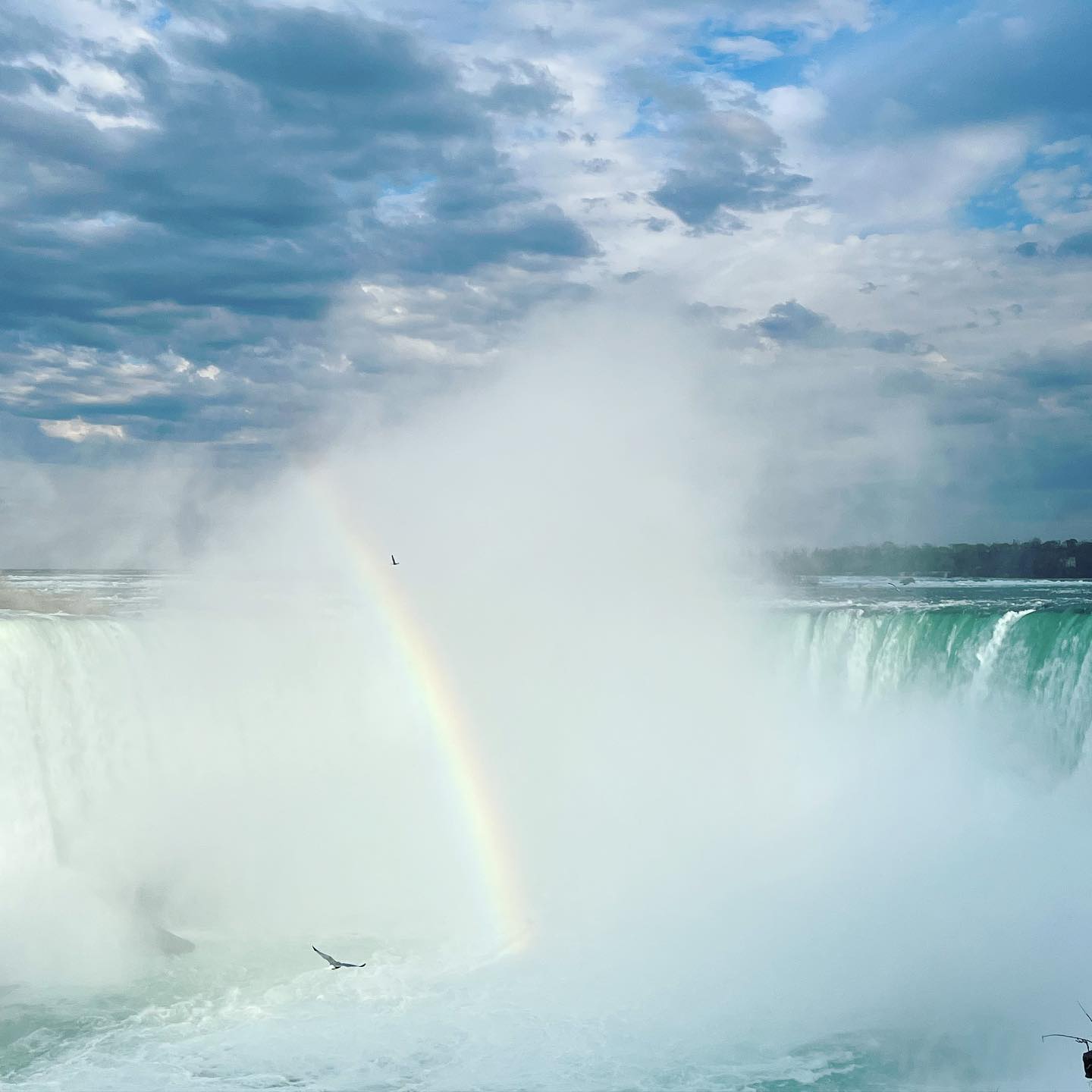 3 things i dearly love
#waterfall
#rainbow
#clouds