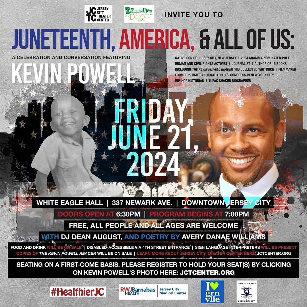 TONIGHT in New Jersey.
#repost @poetkevinpowell Peace and blessings! With all happening in AMERICA, I have decided to do my new JUNETEENTH program in a very different way, per the attached flyer. This is happening in my hometown of Jersey City, New Jersey, FRIDAY NIGHT, JUNE 21, 7pm, at White Eagle Hall in DOWNTOWN JERSEY CITY. FREE, all people are welcome, it will be accessible to all, including the differently-abled/disabled. Please share with others. And also respectfully asking everyone to please register to guarantee your seat(s), AT THIS LINK: jctcenter.org
#repost from @poetkevinpowell
Reposted by @okreposter