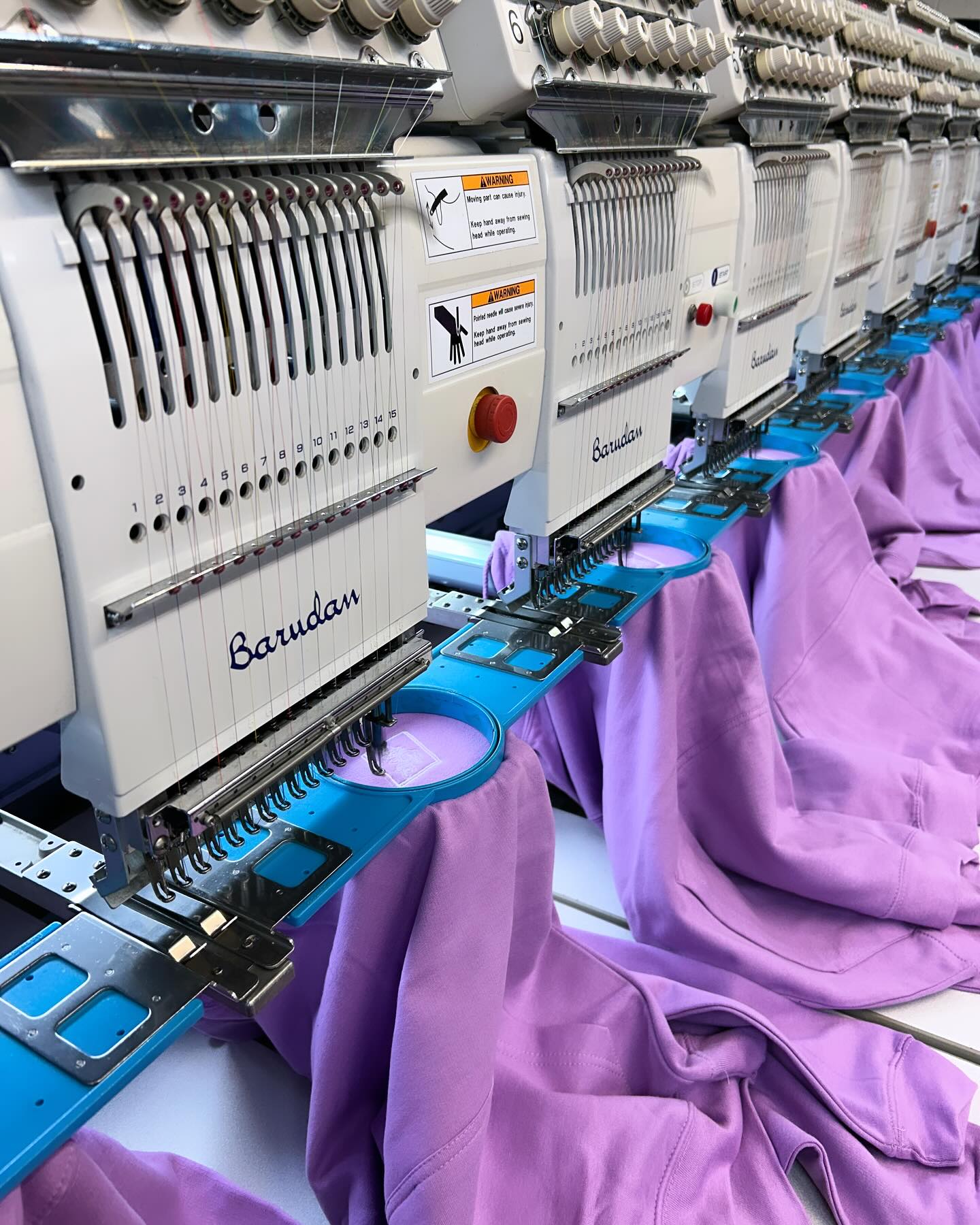 Leavers hoodies season is well underway👌, this morning we are embroidering these lovely Lavender hoodies from our fabulous - Colours College Hoodie range 👀😀 #leaverswear #leavershoodies #printedhoodies #schoolleavershoodies #schooluniform #leavershoodies24 #schoolhoodies #hoodies #screenprinting #colourful #justhoods #sussex #triphoodies #embroidery